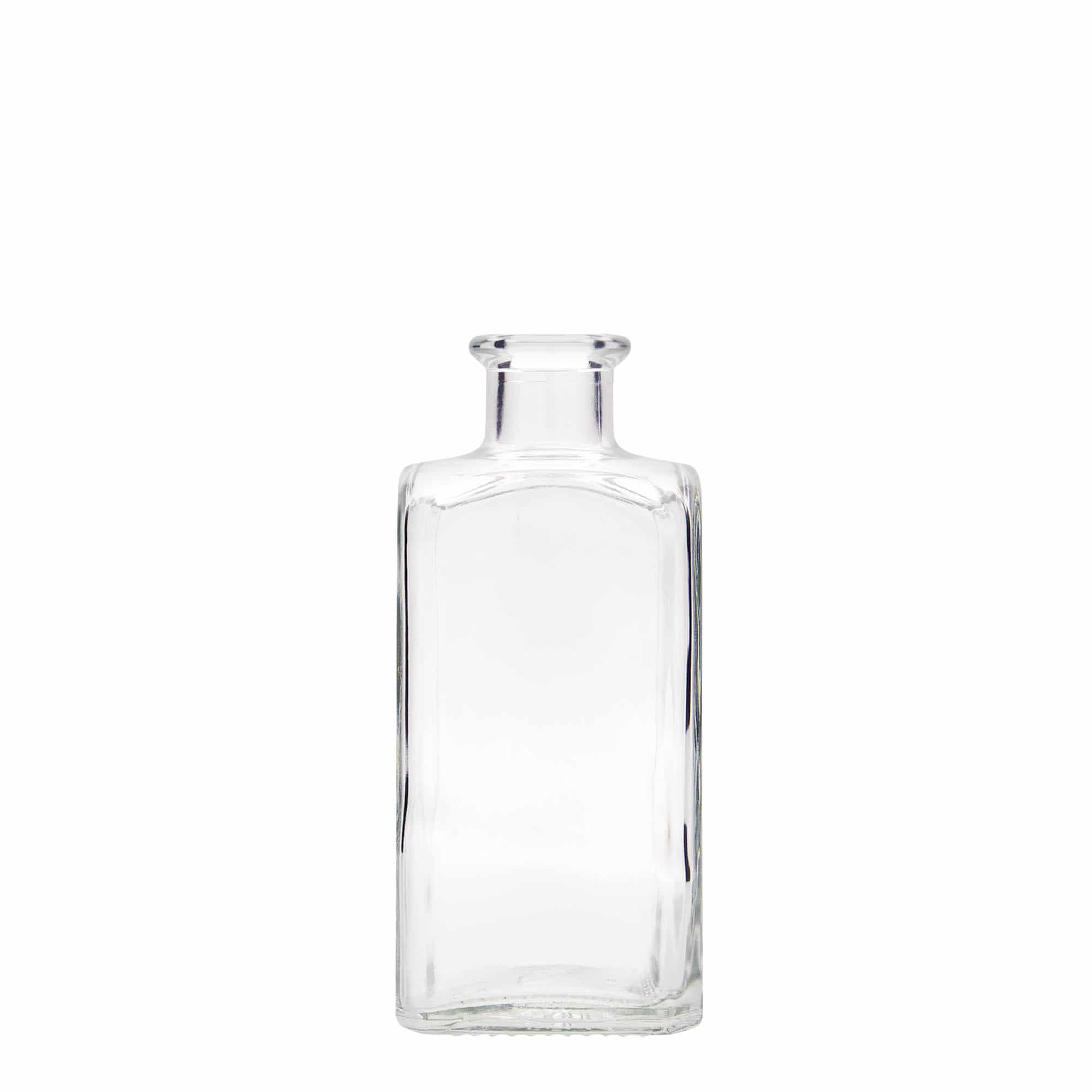 250 ml Glasflasche Apotheker Carré, quadratisch, Mündung: Kork 250 ml Glasflasche Apotheker Carré, quadratisch, Mündung: Kork