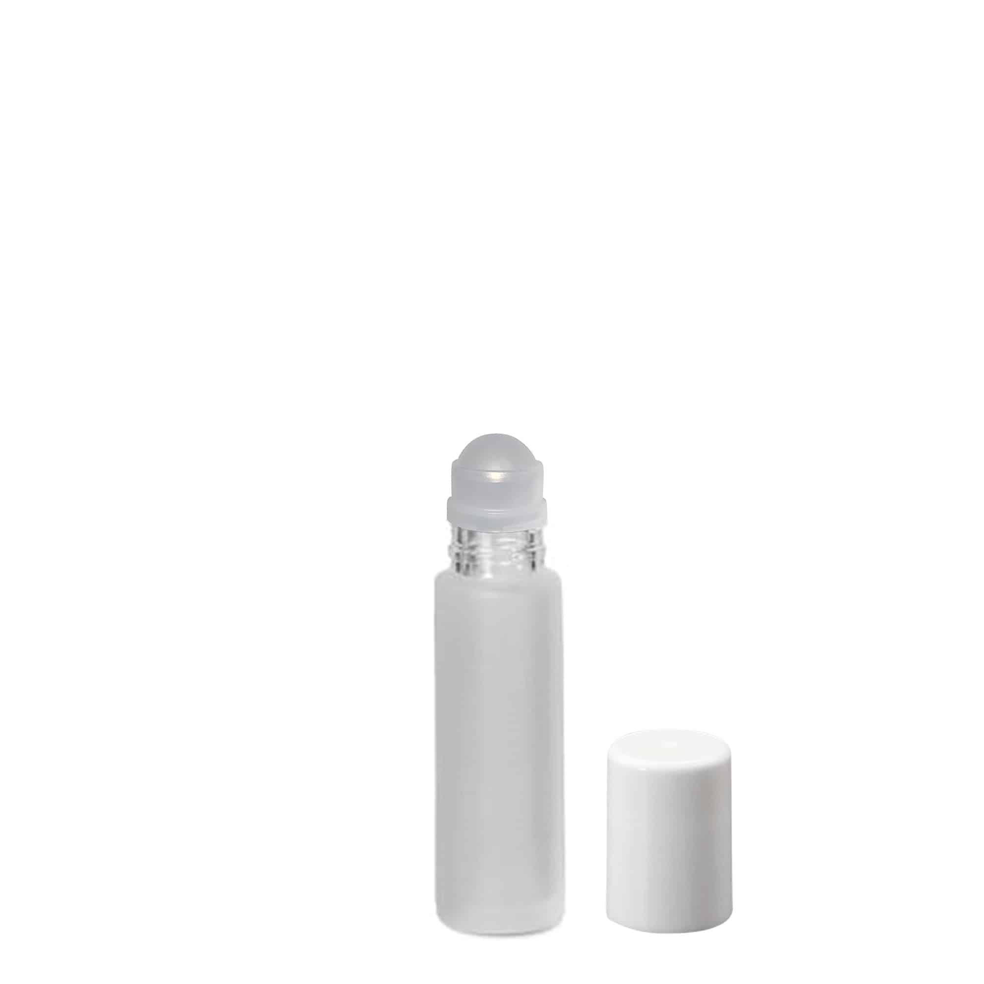 10 ml Roll-On-Flasche, Glas, geeist, Mündung: Schraubverschluss