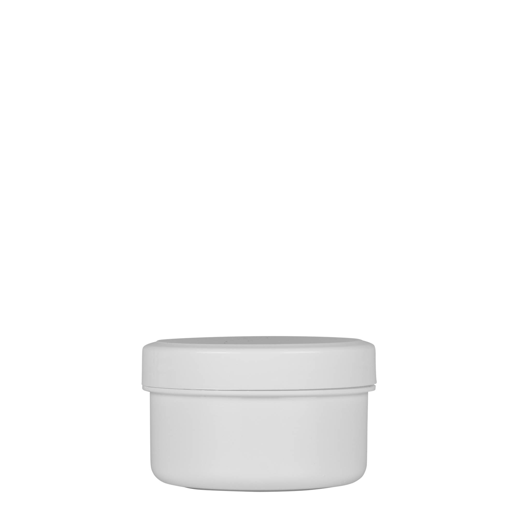 60 ml Kunststoffdose «White Line», PP, weiss, Mündung: Schraubverschluss