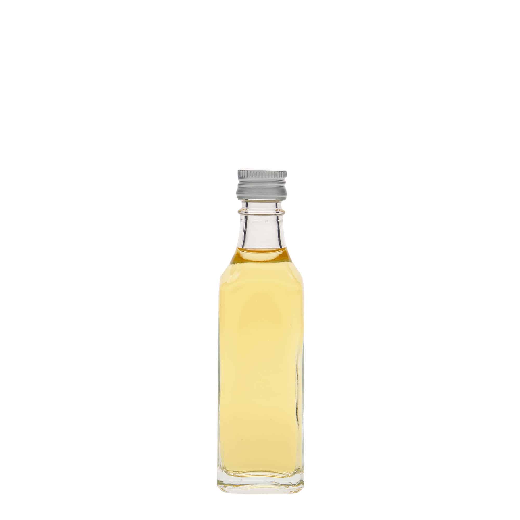 50 ml Glasflasche 'Siena', quadratisch, Mündung: PP 18