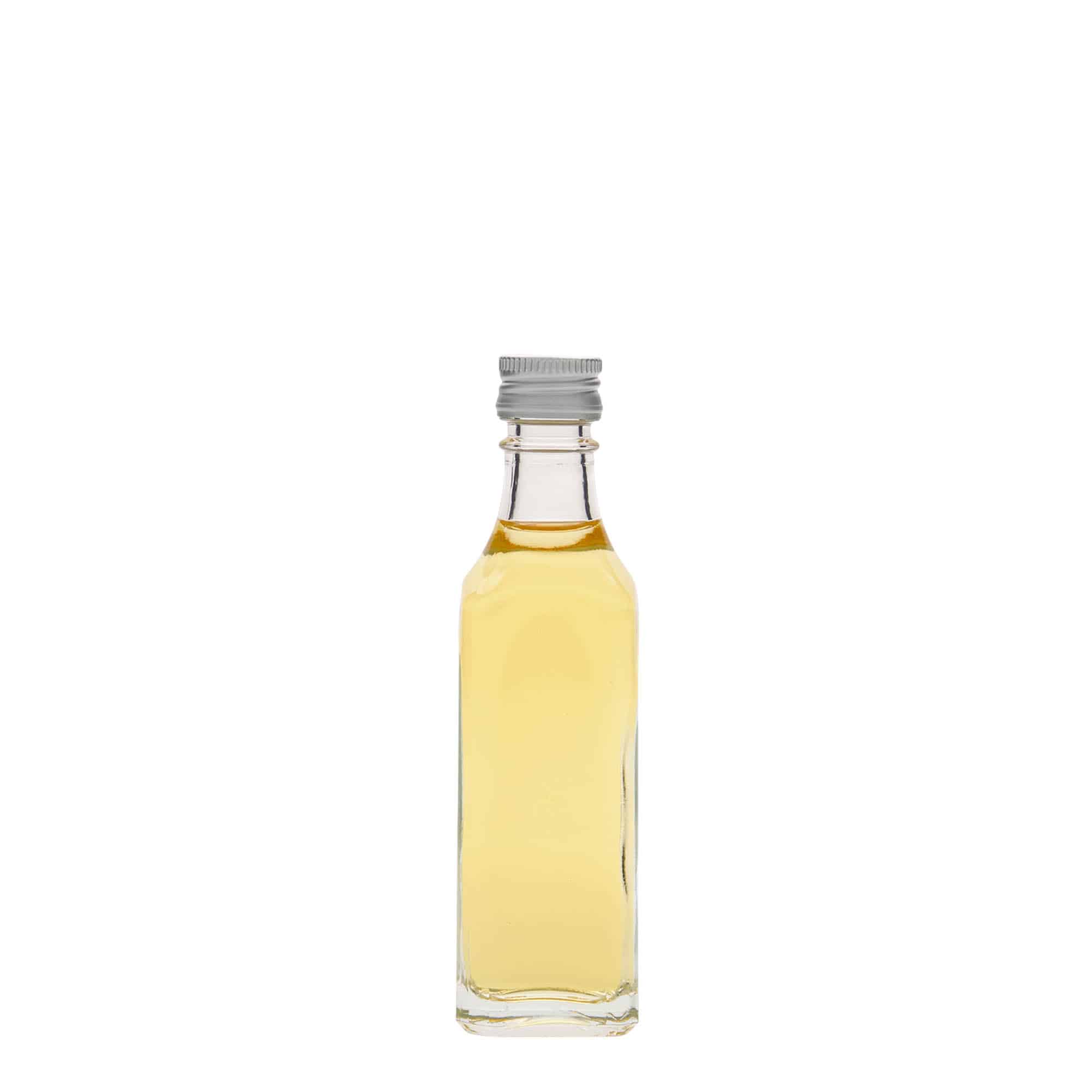 50 ml Glasflasche «Siena», quadratisch, Mündung: PP 18