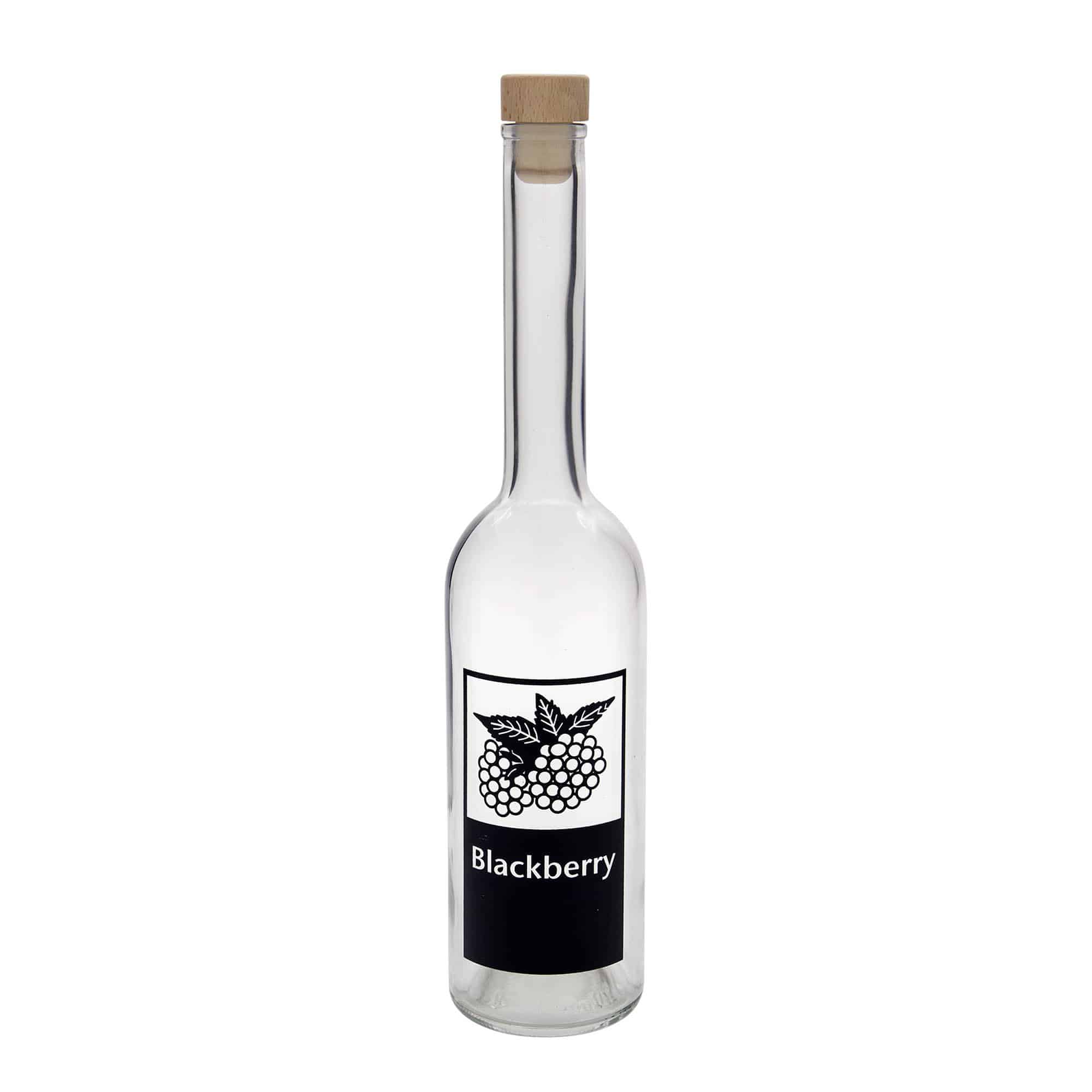 500 ml Glasflasche «Opera», Motiv: Blackberry, Mündung: Kork