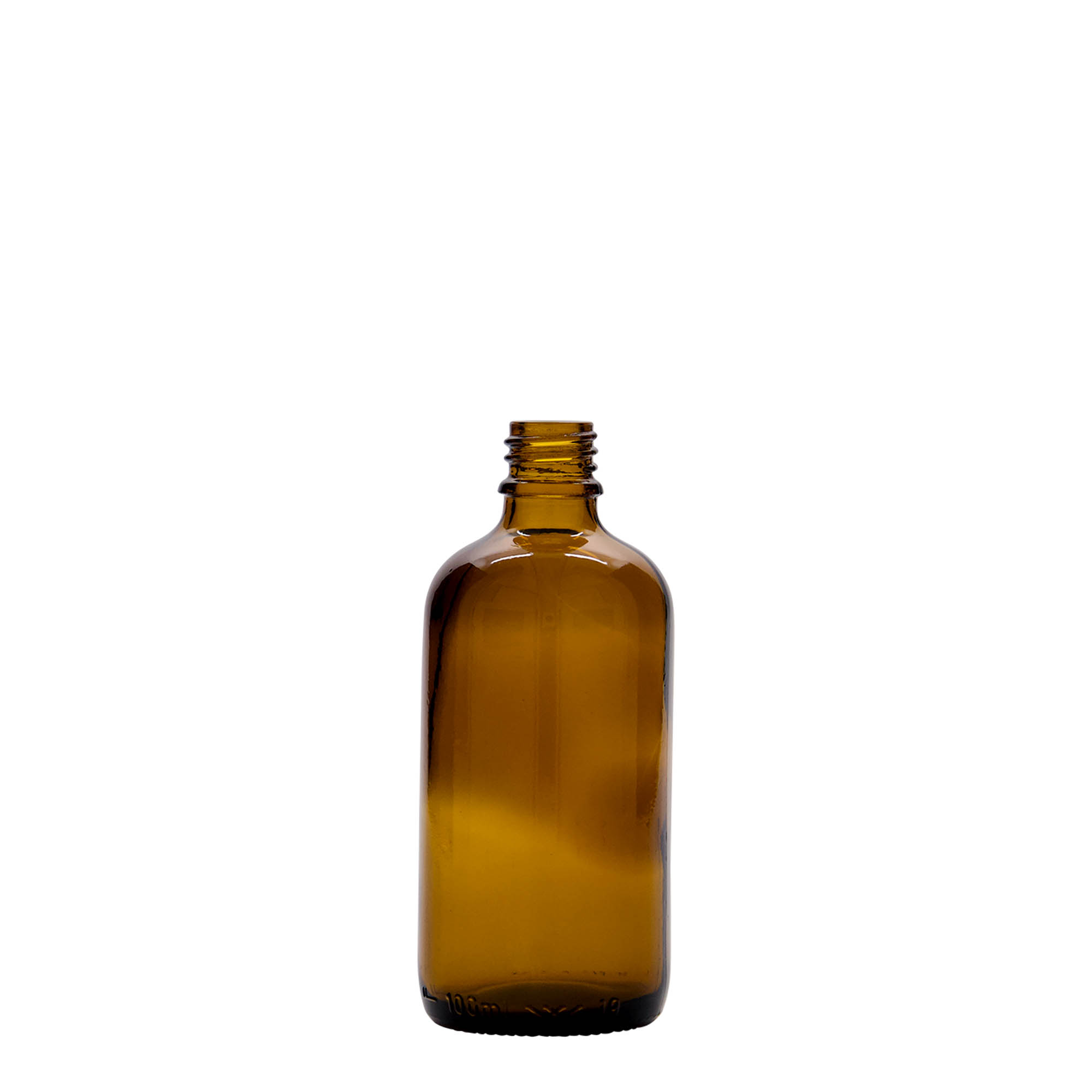 100 ml Medizinflasche, Glas, braun, Mündung: DIN 18 100 ml Medizinflasche, Glas, braun, Mündung: DIN 18