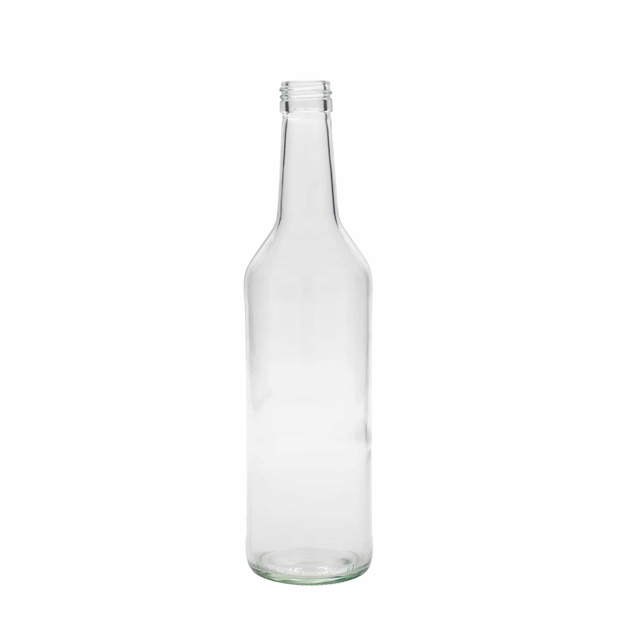 500 ml Glasflasche Geradhals, Mündung: PP 28 500 ml Glasflasche Geradhals, Mündung: PP 28