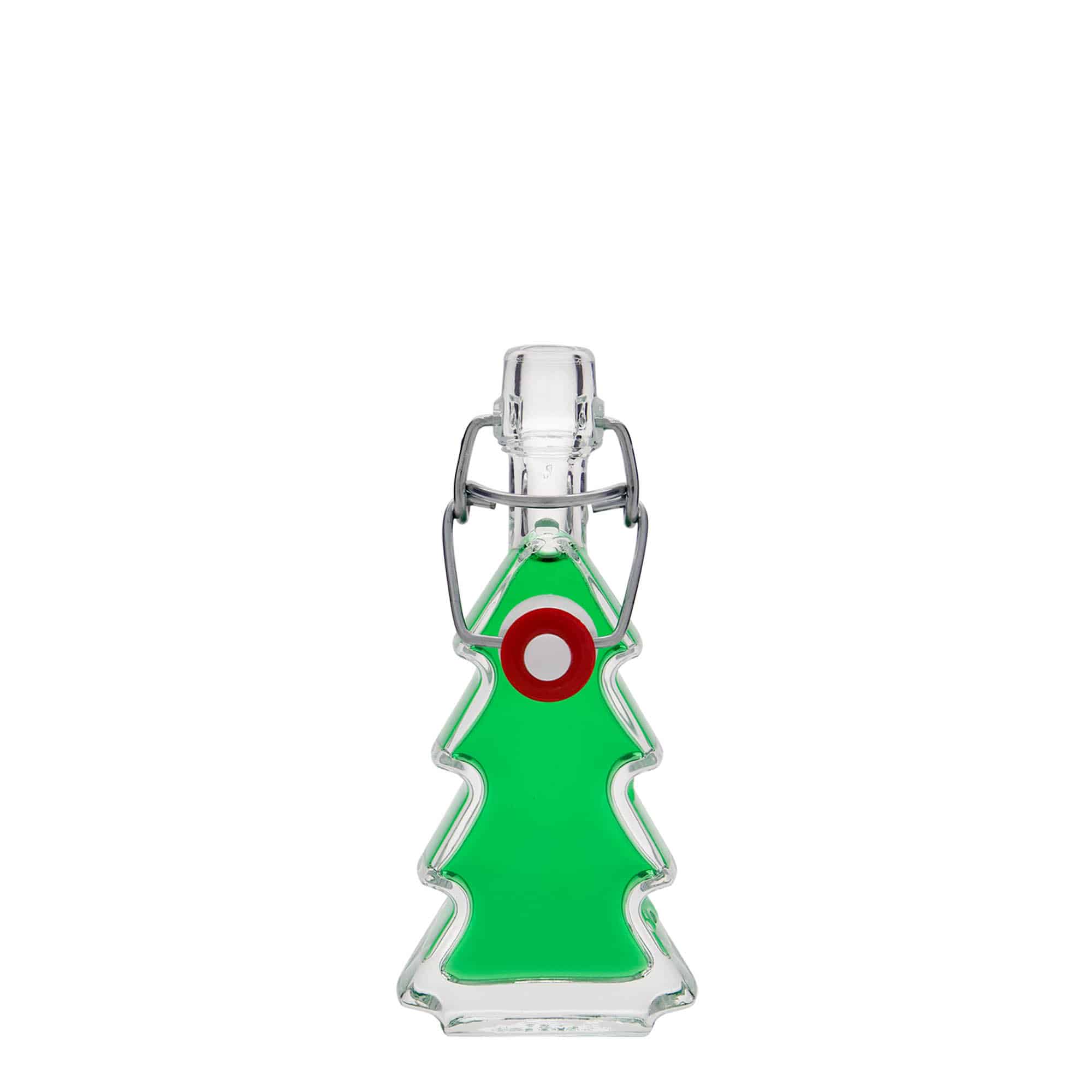 40 ml Glasflasche «Tannenbaum», Mündung: Bügelverschluss