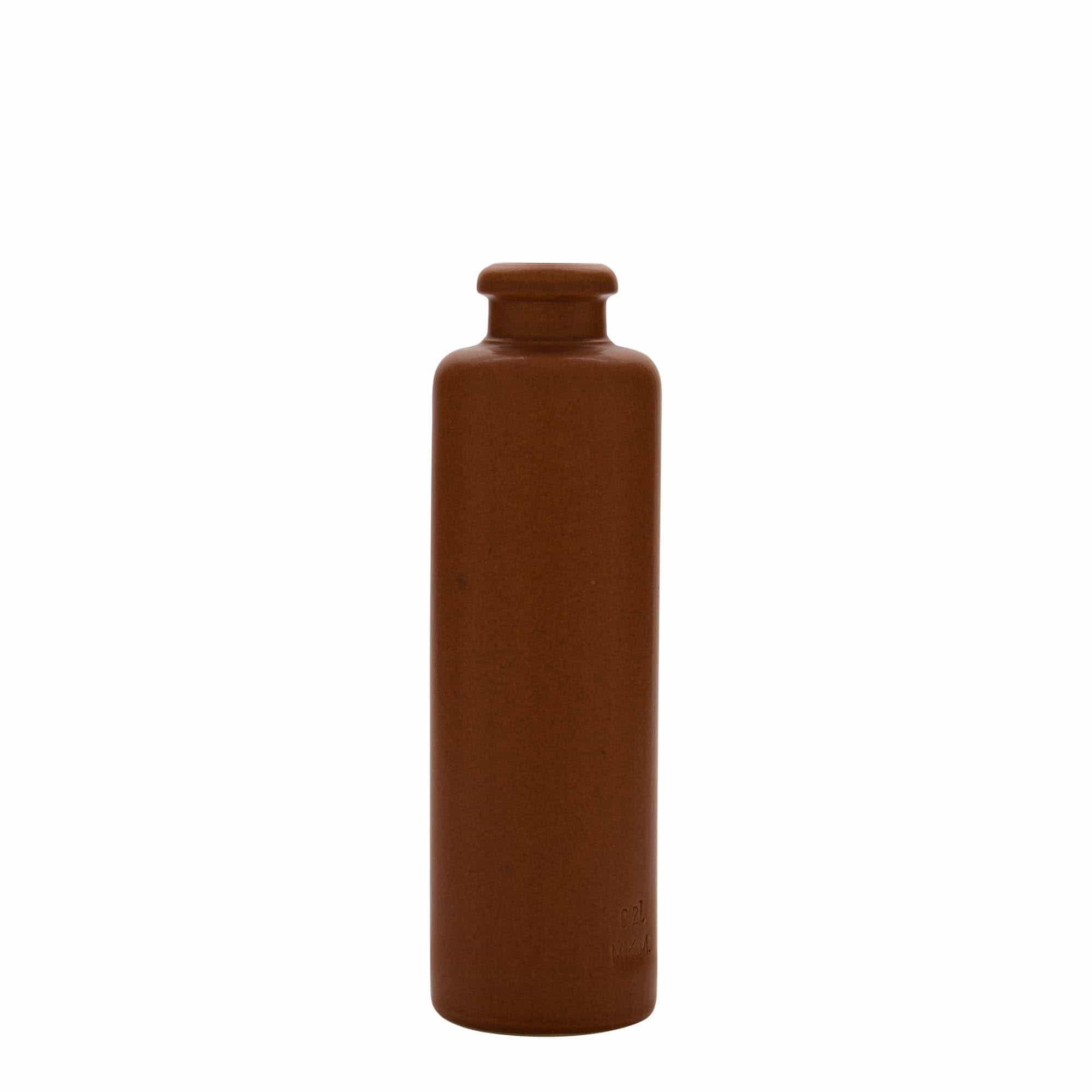 200 ml Tonkrug, Steinzeug, rot-braun, Mündung: Kork 200 ml Tonkrug, Steinzeug, rot-braun, Mündung: Kork