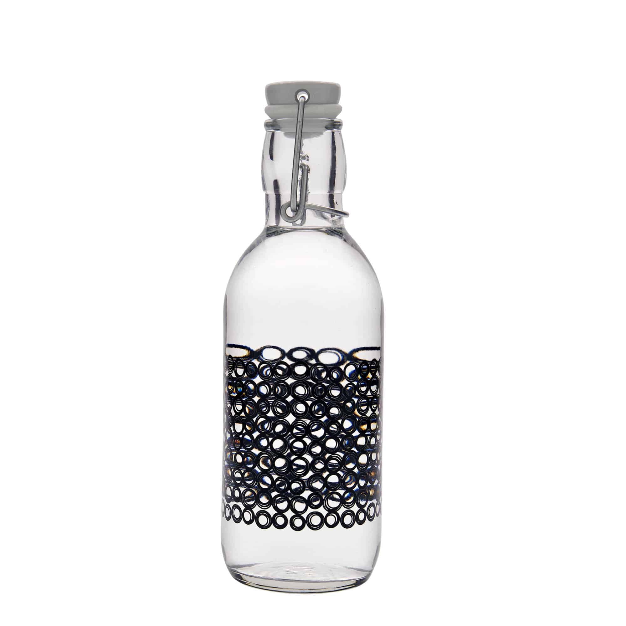 500 ml Glasflasche «Emilia», Motiv: Circola nero, Mündung: Bügelverschluss