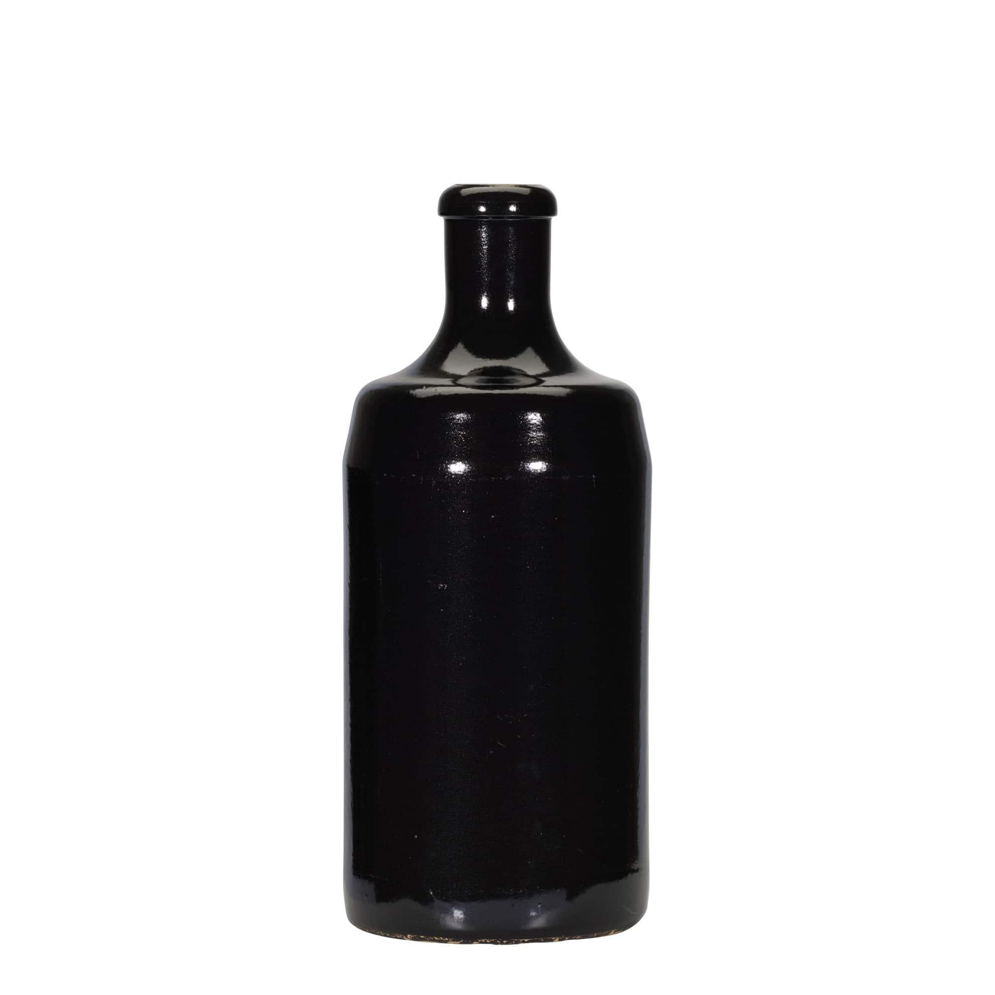 700 ml Tonkrug 'Calvados, Steinzeug, schwarz, Mündung: Kork