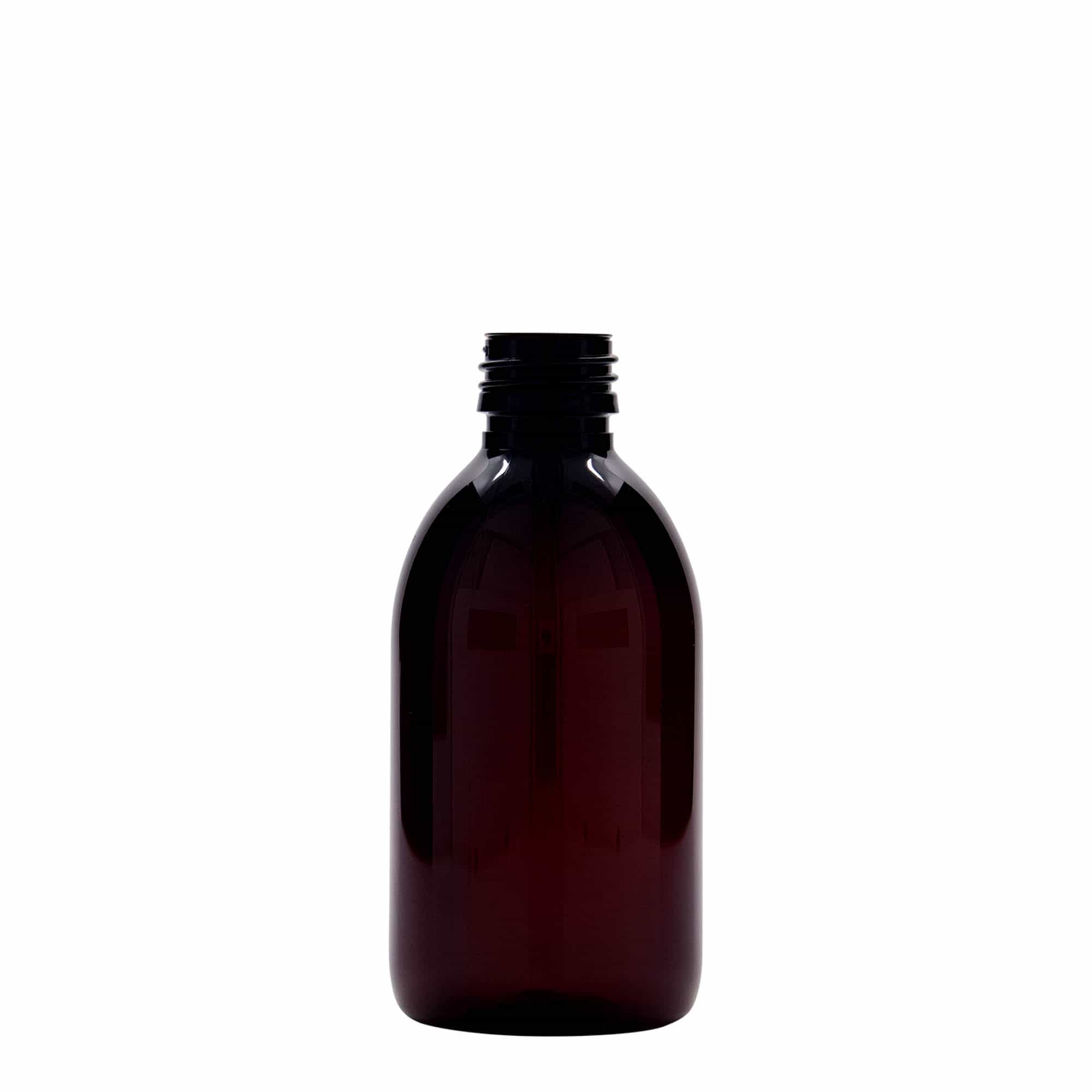 250 ml PET-Medizinflasche, braun, Kunststoff, Mündung: PP 28 250 ml PET-Medizinflasche, braun, Kunststoff, Mündung: PP 28