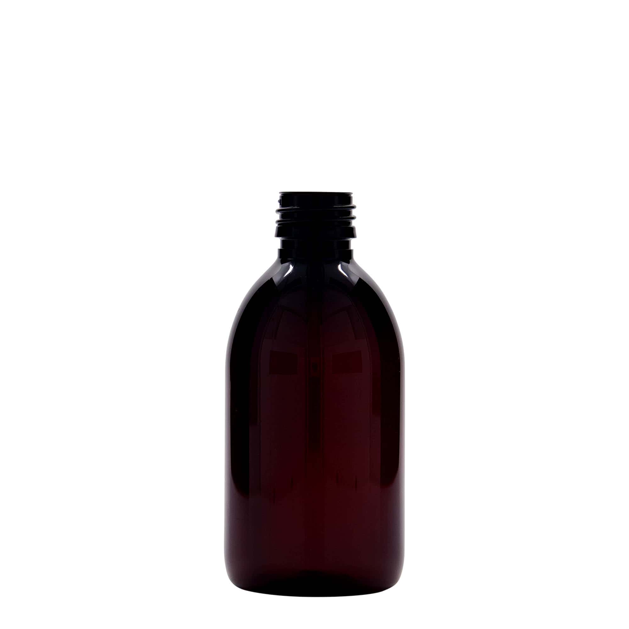 250 ml PET-Medizinflasche, braun, Kunststoff, Mündung: PP 28