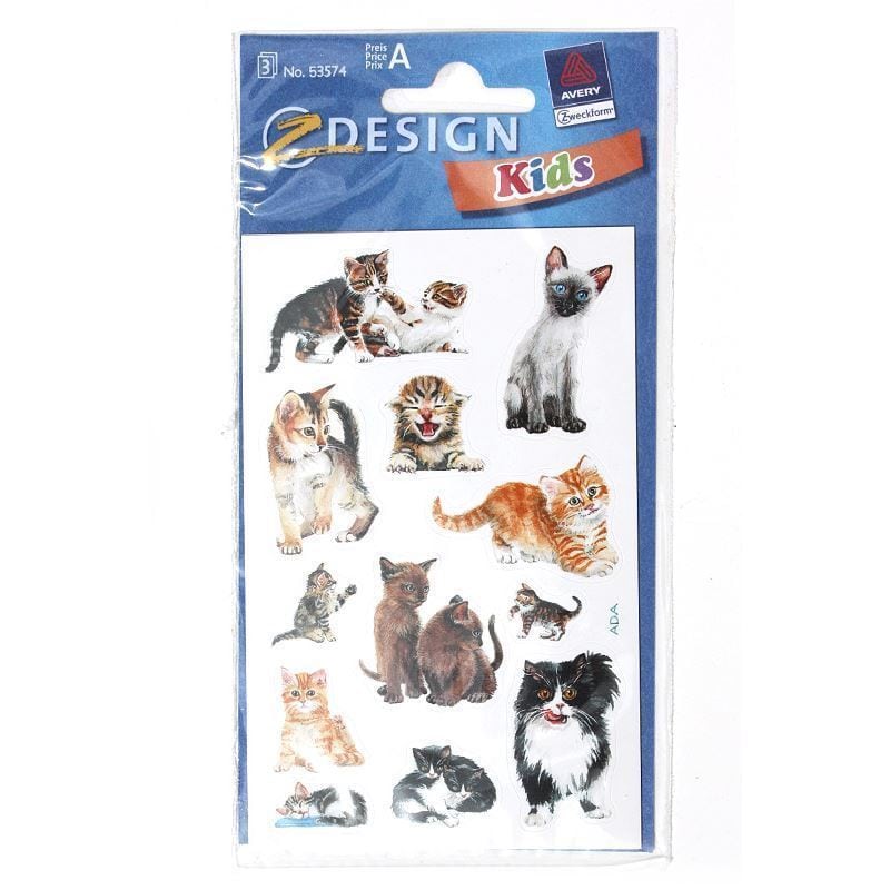 Zweckform Sticker «Katzen», Papier, mehrfarbig