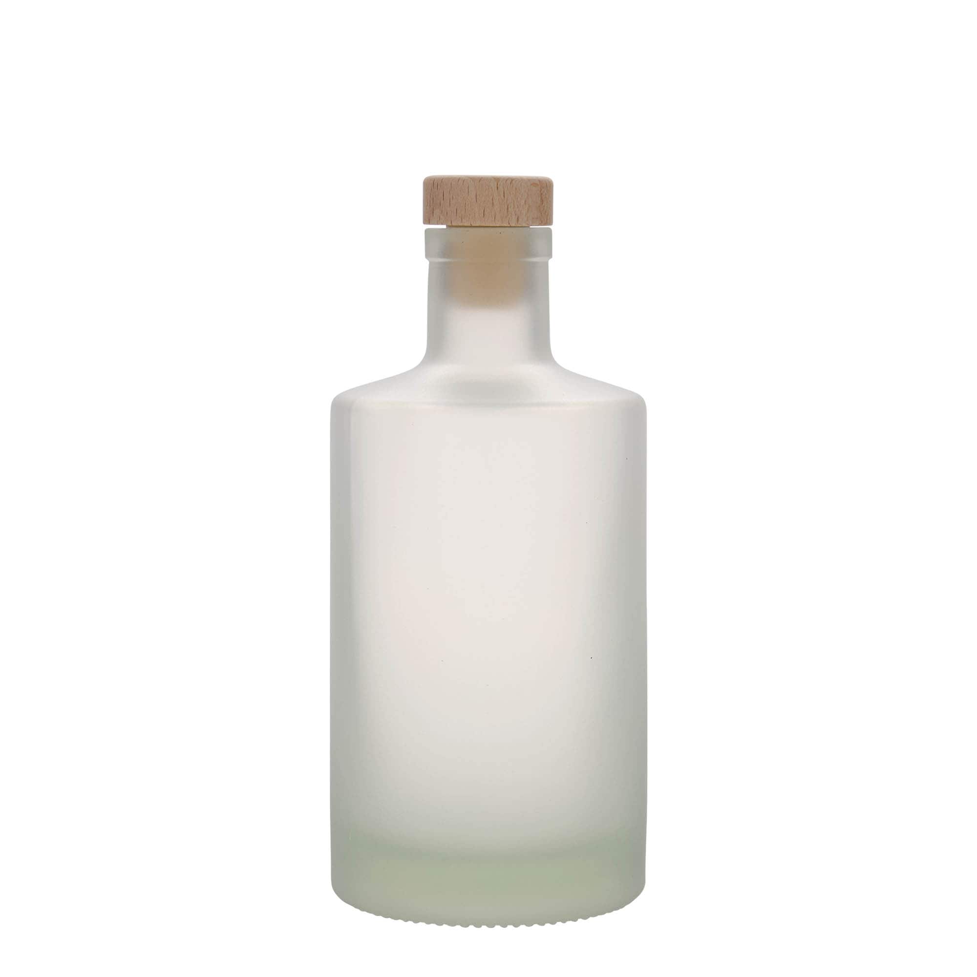 500 ml Glasflasche 'Caroline', geeist, Mündung: Kork
