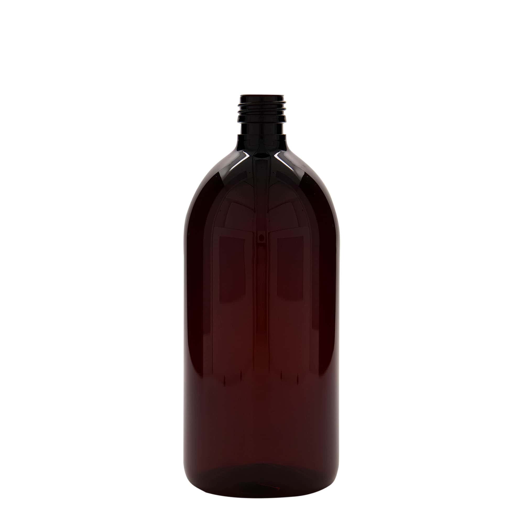 1.000 ml PET-Medizinflasche, braun,Kunststoff, Mündung: PP 28 1.000 ml PET-Medizinflasche, braun,Kunststoff, Mündung: PP 28