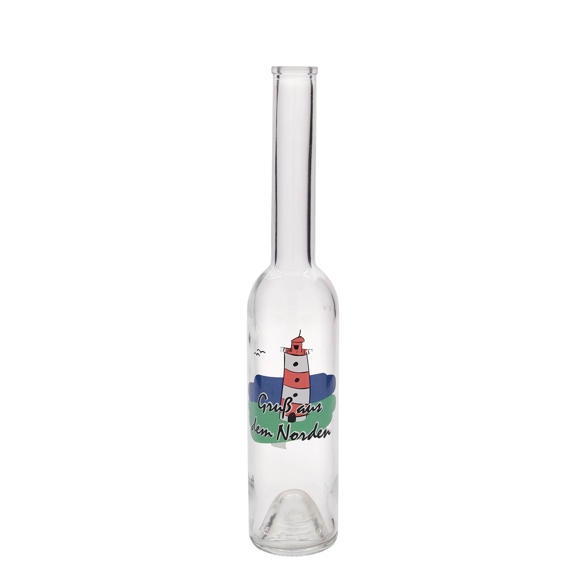 350 ml Glasflasche 'Opera', Motiv: Norden, Mündung: Kork 350 ml Glasflasche 'Opera', Motiv: Norden, Mündung: Kork