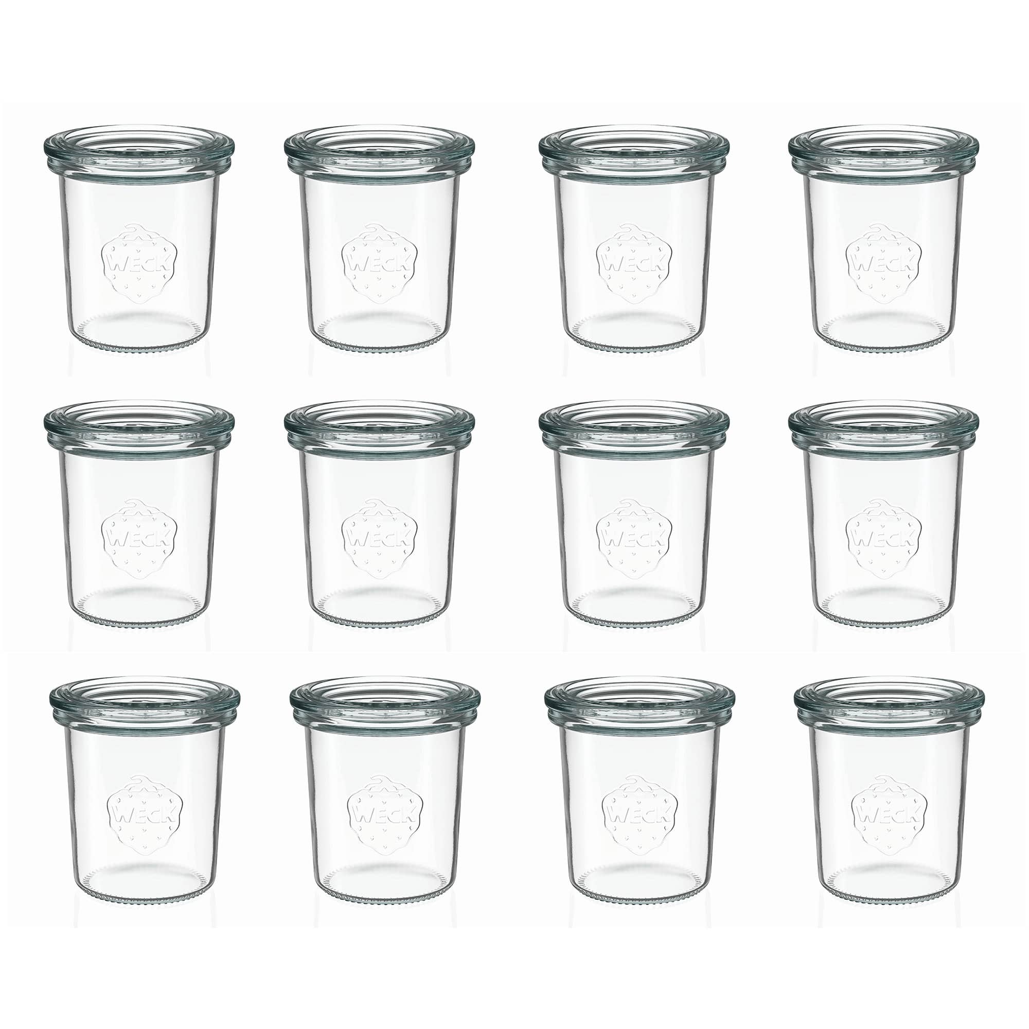 12x 160 ml WECK-Sturzglas mit Glasdeckel RR 60