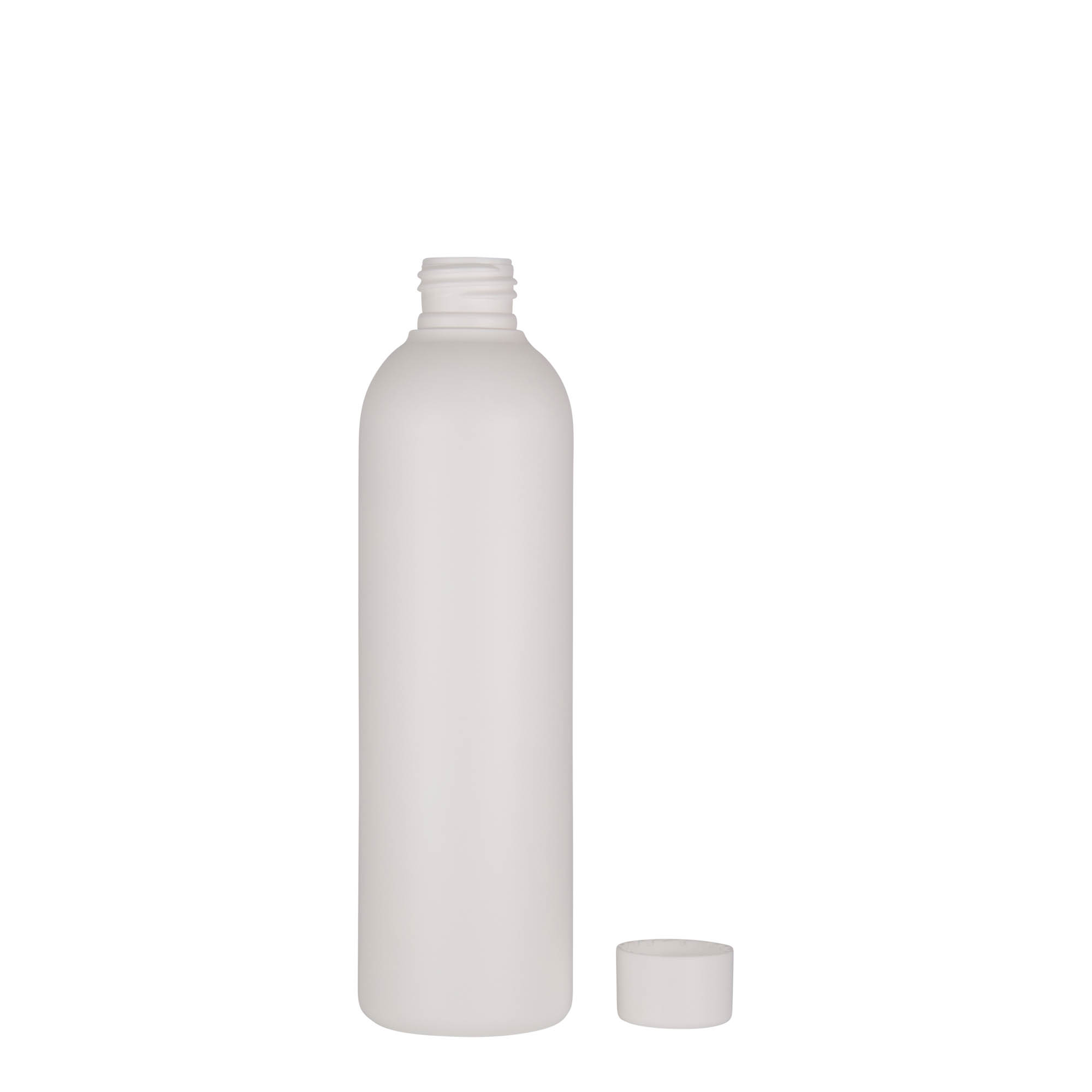 250 ml Kunststoffflasche «Tuffy», HDPE, weiss, Mündung:  24/410