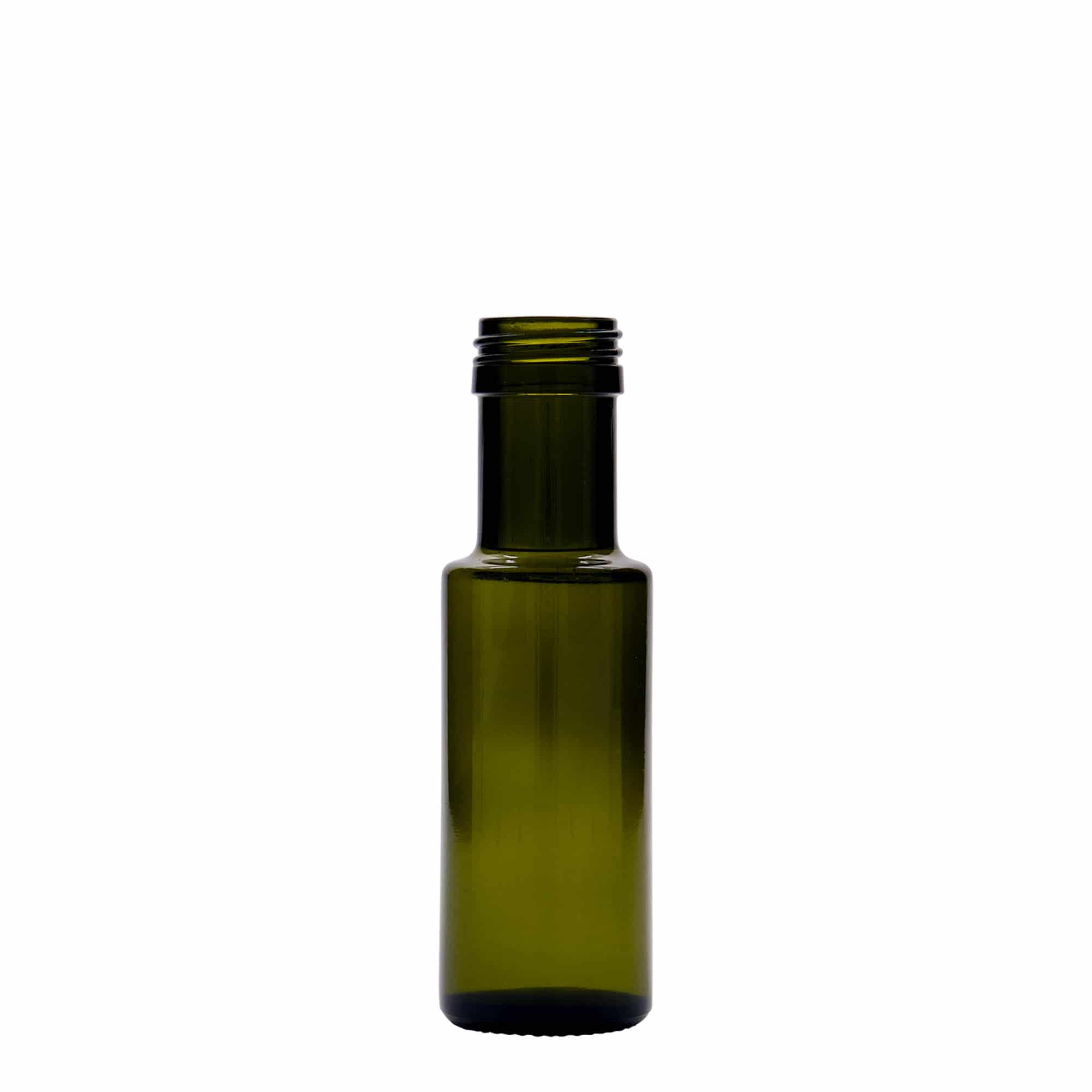 100 ml Glasflasche «Dorica», antikgrün, Mündung: PP 31,5