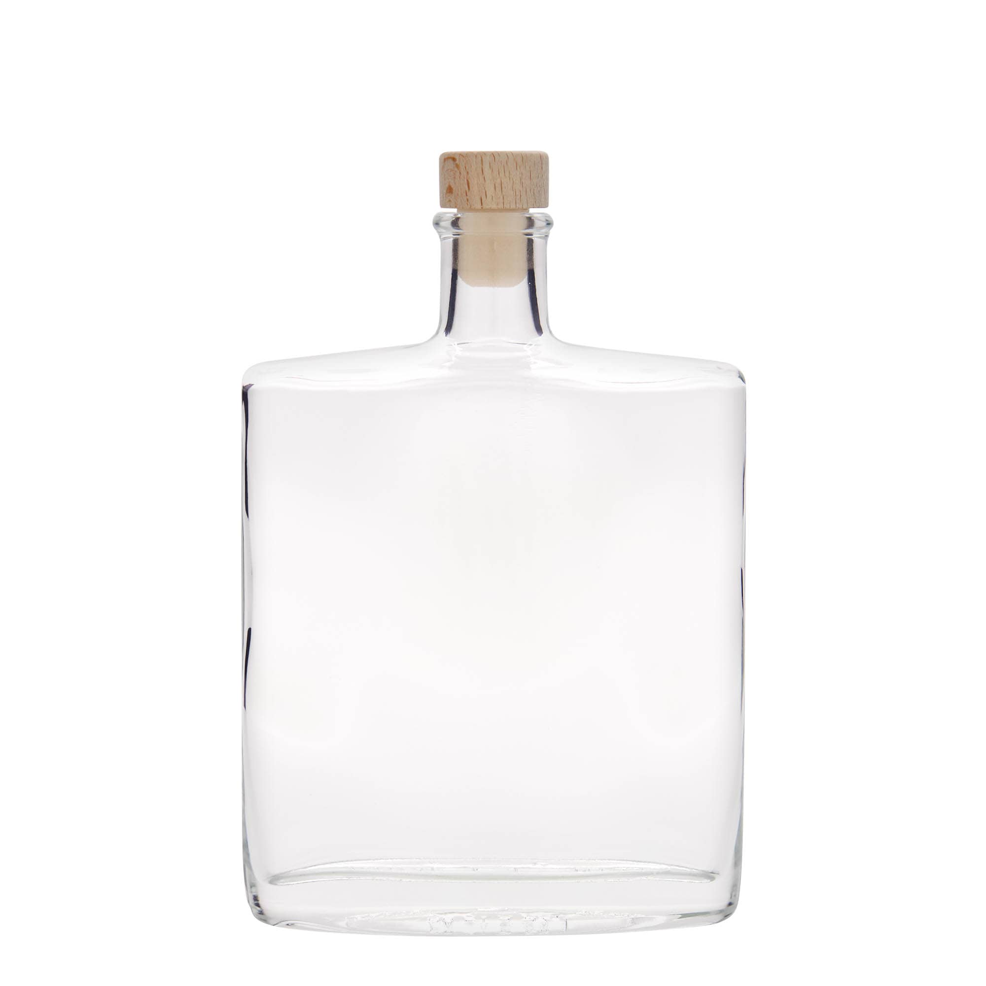 500 ml Glasflasche «Zorbas», oval, Mündung: Kork