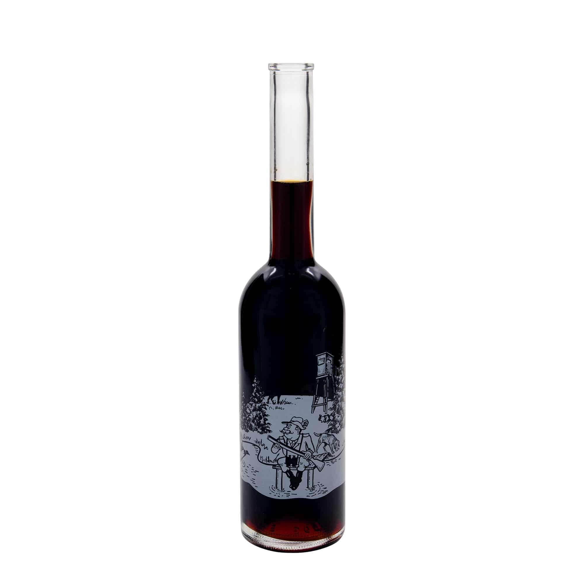 500 ml Glasflasche «Opera», Motiv: Jäger, Mündung: Kork
