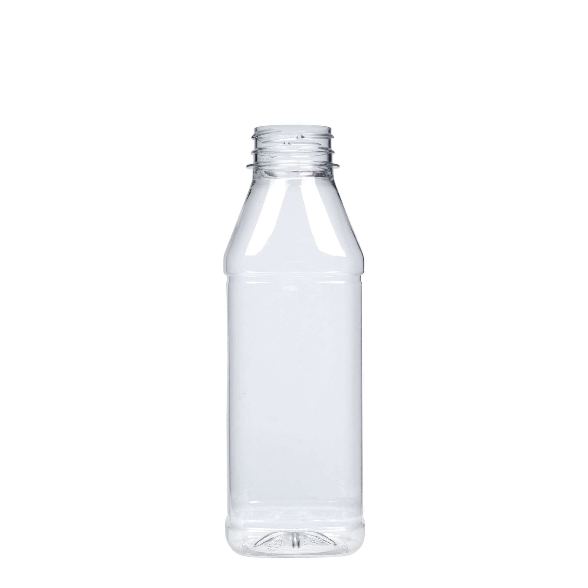 500 ml PET-Flasche «Milk and Juice Carré», quadratisch, Kunststoff, Mündung: 38 mm