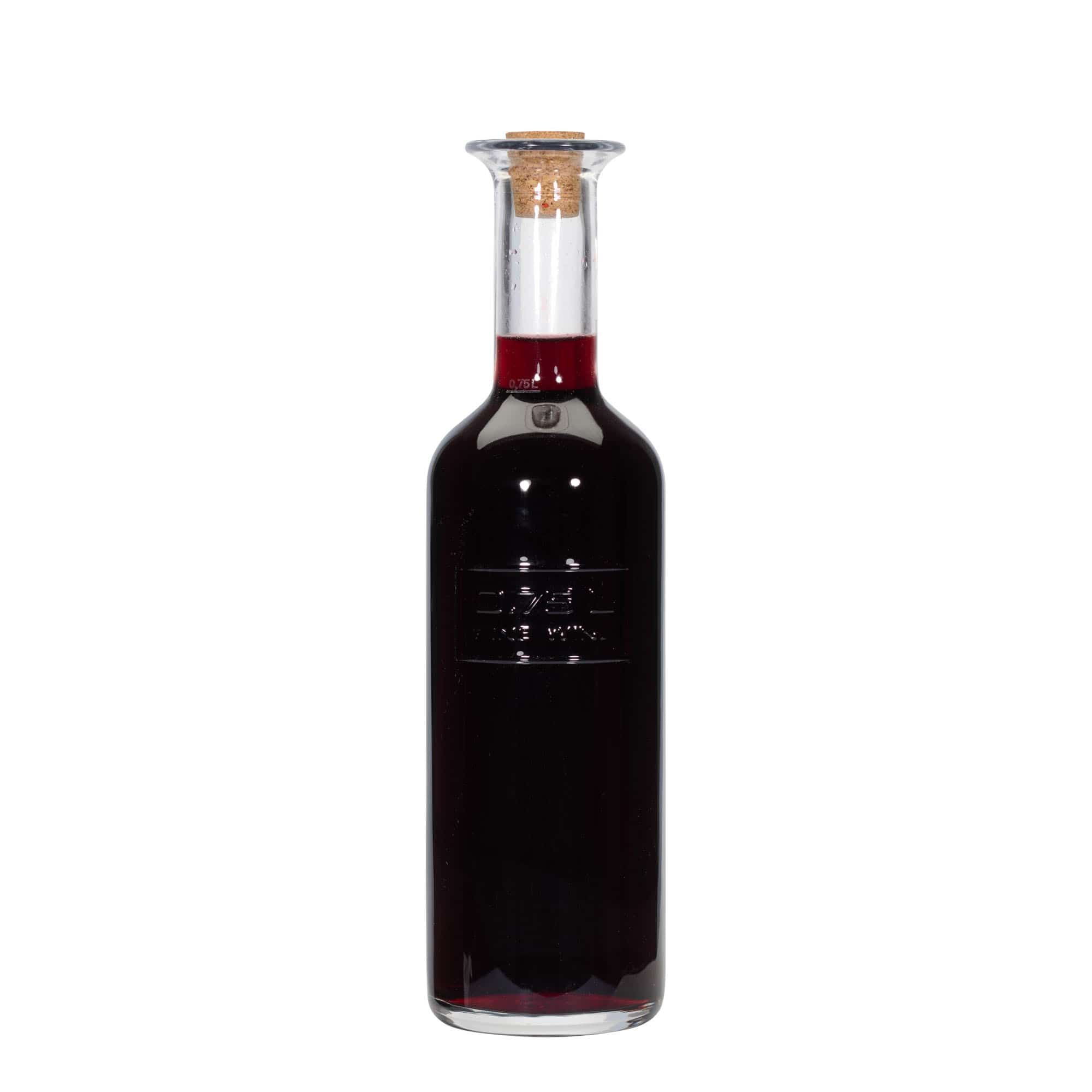 750 ml Glasflasche 'Optima Fine Wine', Mündung: Kork