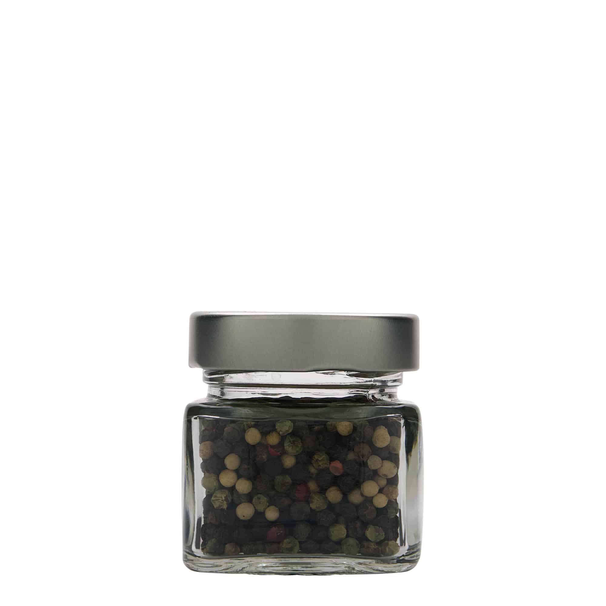 106 ml Vierkantglas 'Ikarus', Mündung: Deep-Twist-Off (DTO 58)