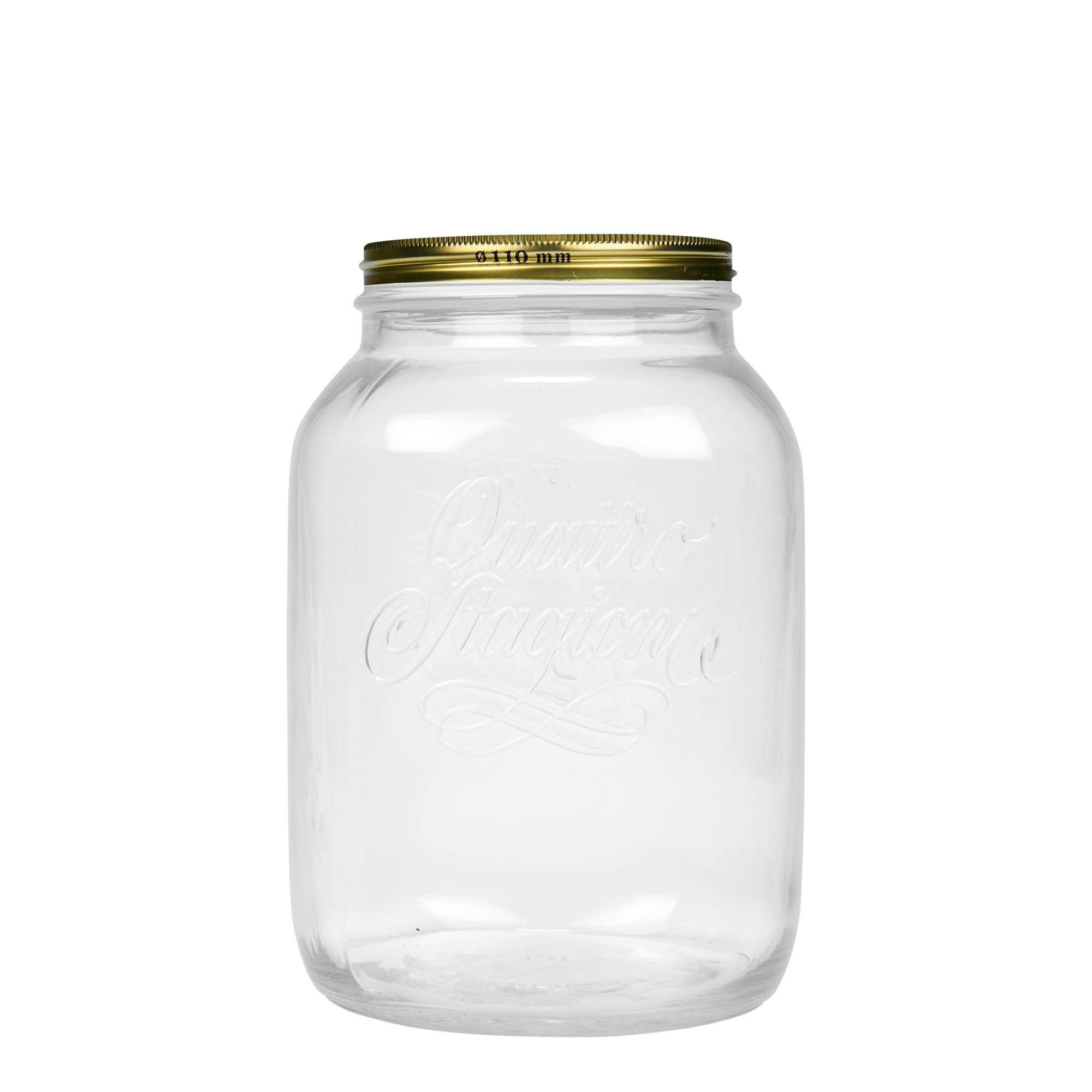3.000 ml Glas «Quattro Stagioni», Mündung: Schraubverschluss