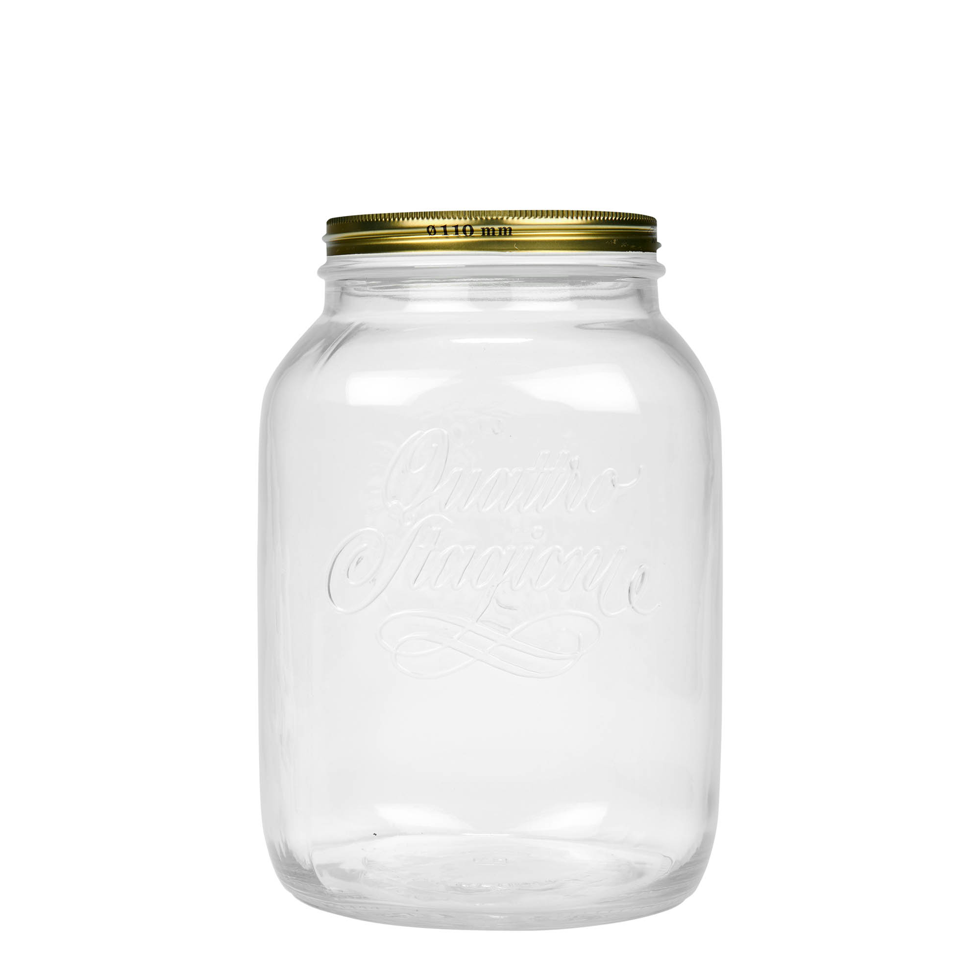 3.000 ml Glas «Quattro Stagioni», Mündung: Schraubverschluss