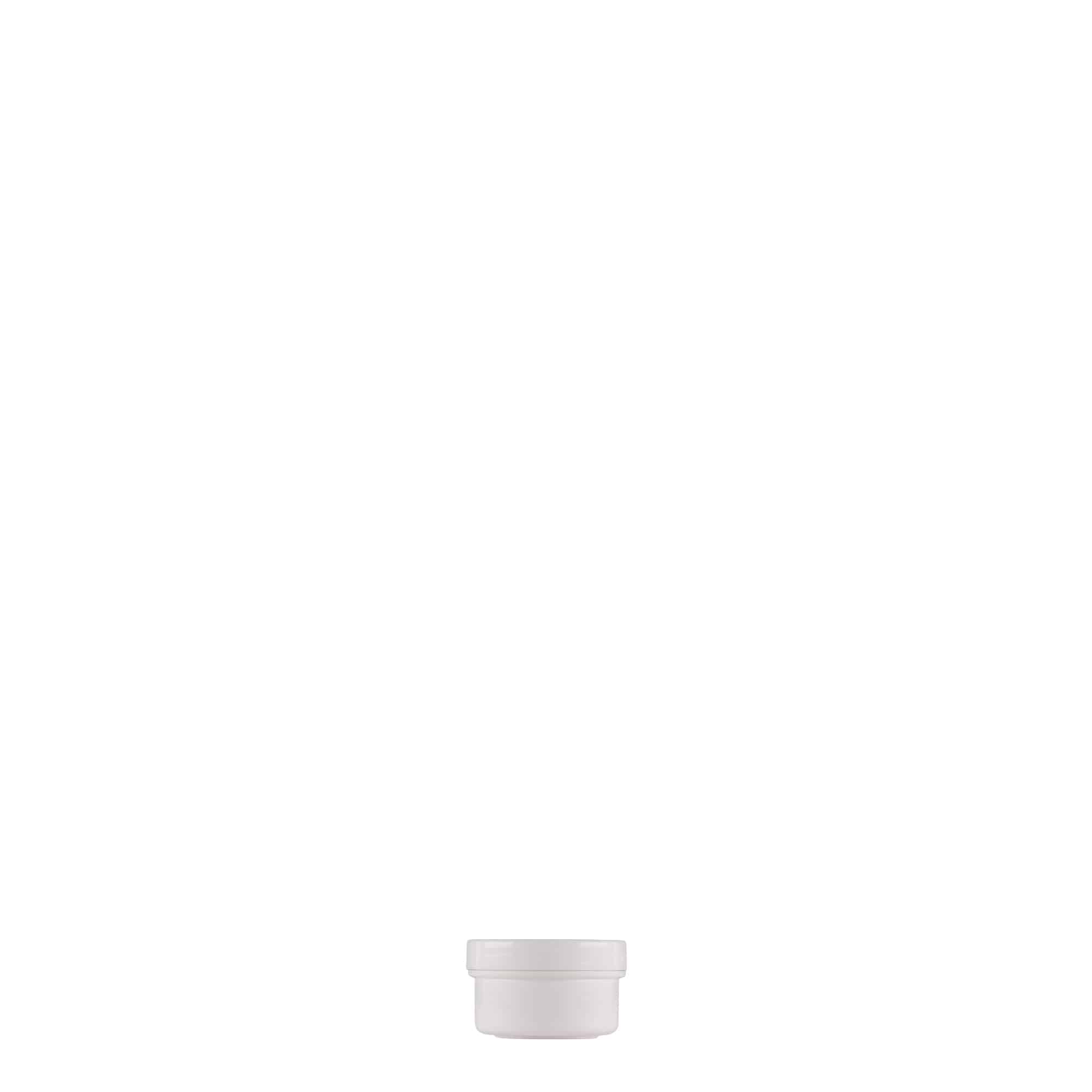 6 ml Kunststoffdose «White Line», PP, weiss, Mündung: Schraubverschluss