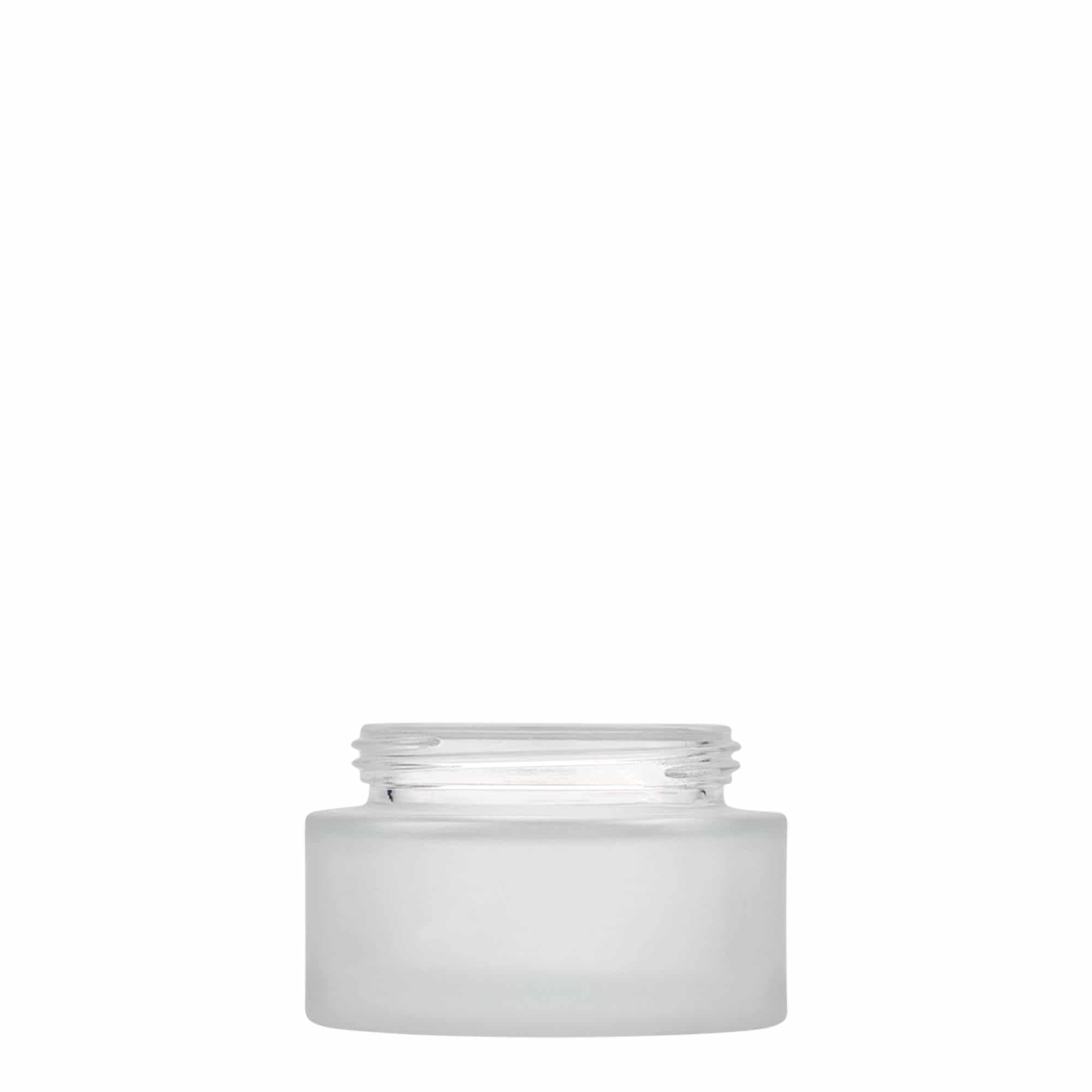 50 ml Tiegel 'Platin Edition', Glas, geeist, Mündung: Schraubverschluss