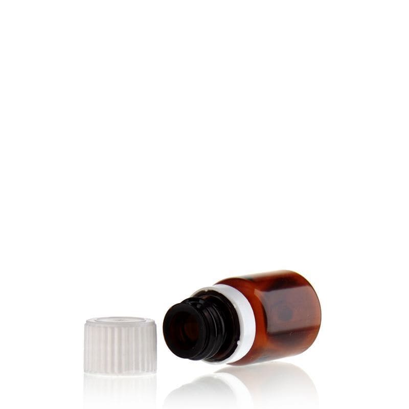 10 ml PET-Medizinflasche «Easy Living», braun, Kunststoff, Mündung: DIN 18
