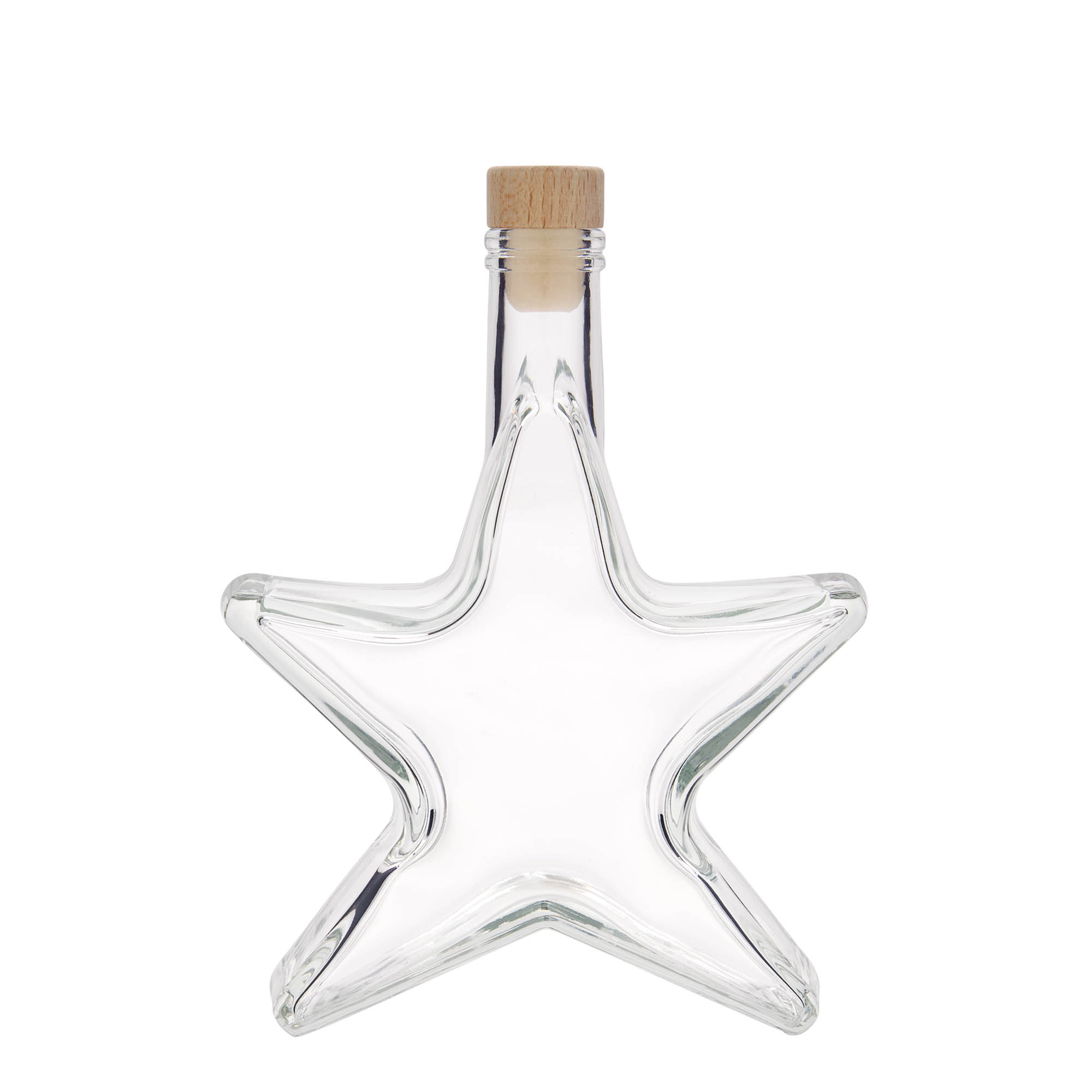 350 ml Glasflasche «Stern», Mündung: Kork