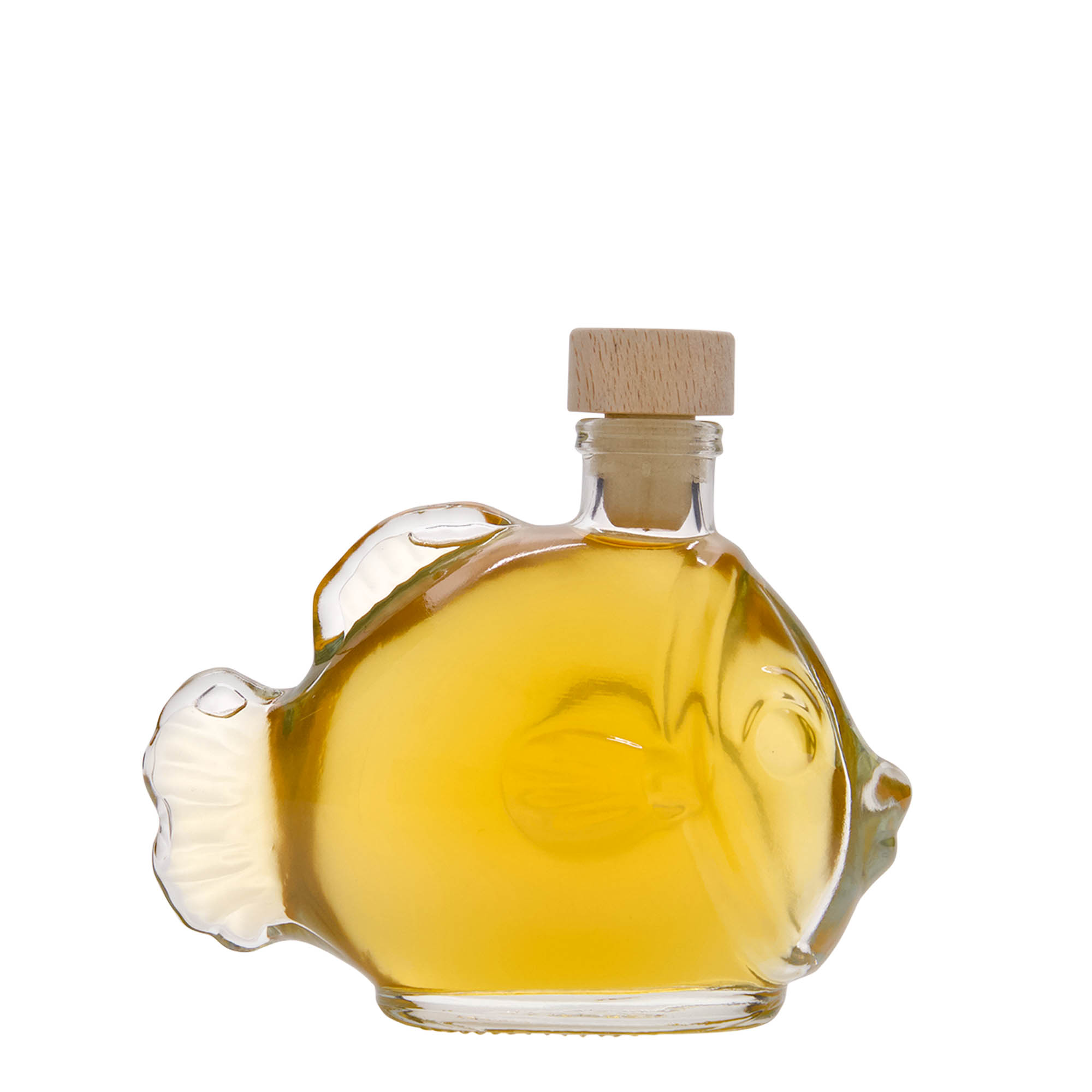 200 ml Glasflasche «Fisch», Mündung: Kork
