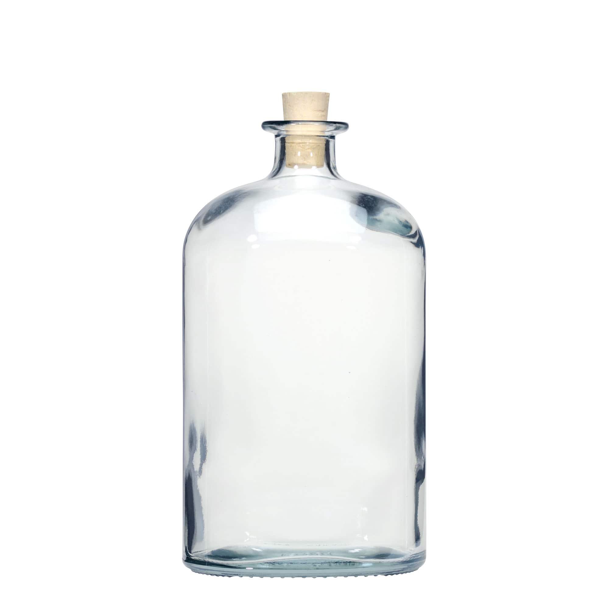 1.000 ml Glasflasche «Dundee», oval, Mündung: Kork