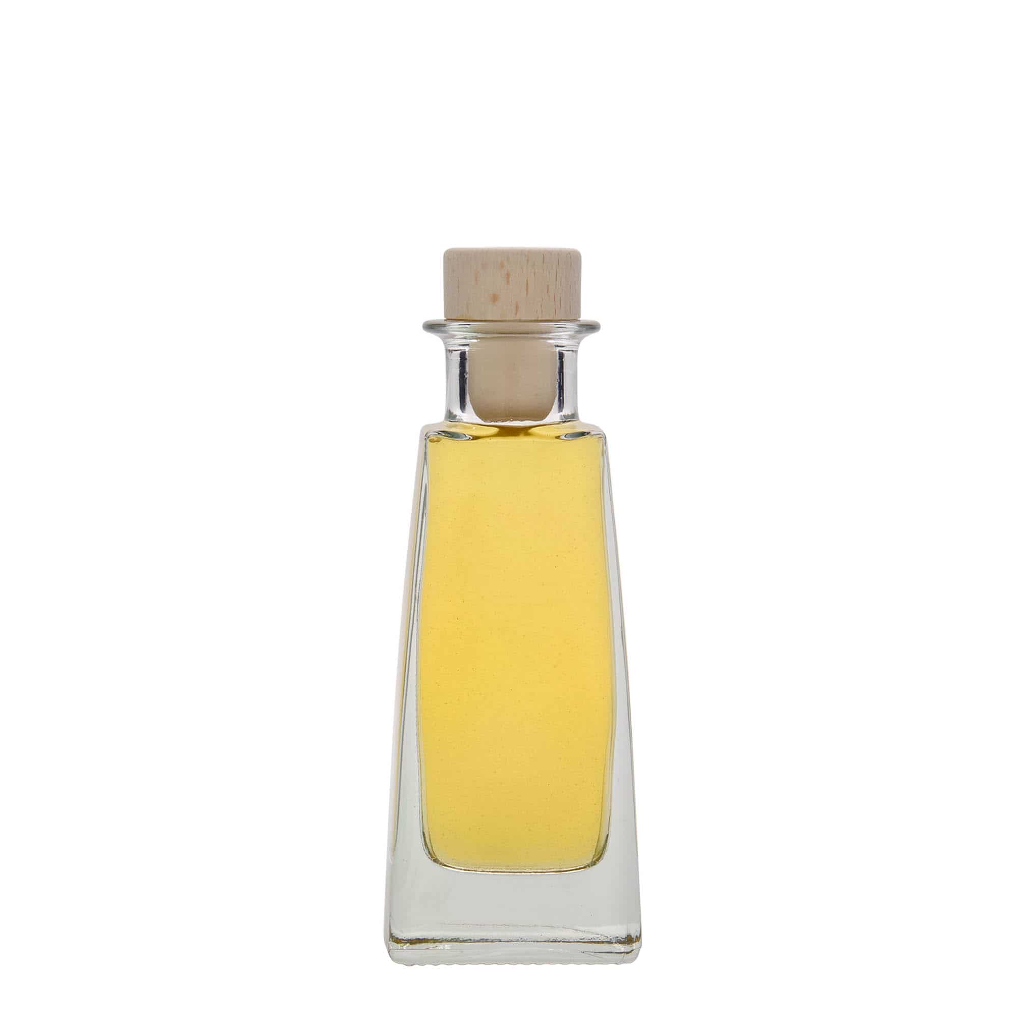 100 ml Glasflasche 'Timmy', rechteckig, Mündung: Kork