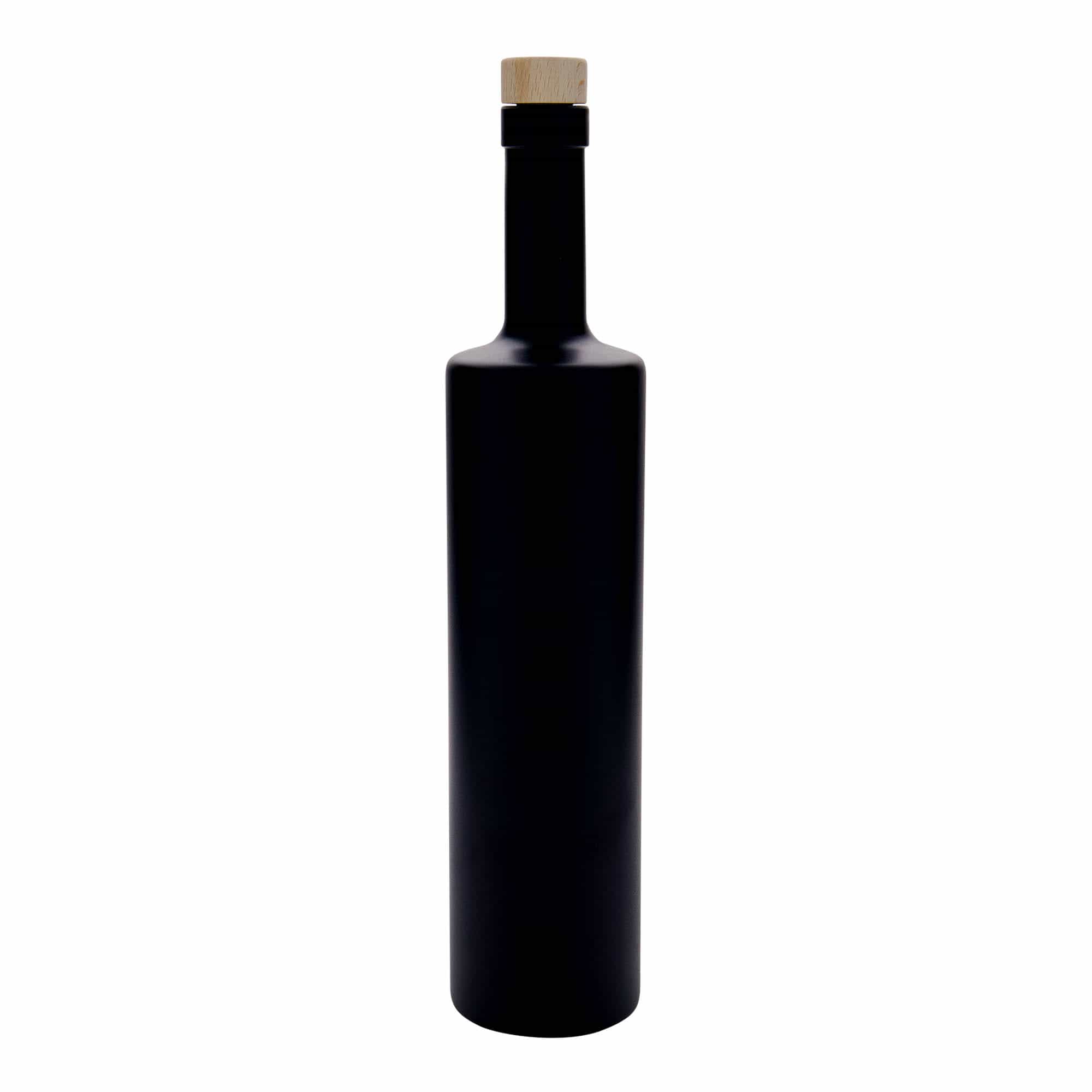 700 ml Glasflasche «Centurio», schwarz, Mündung: Kork
