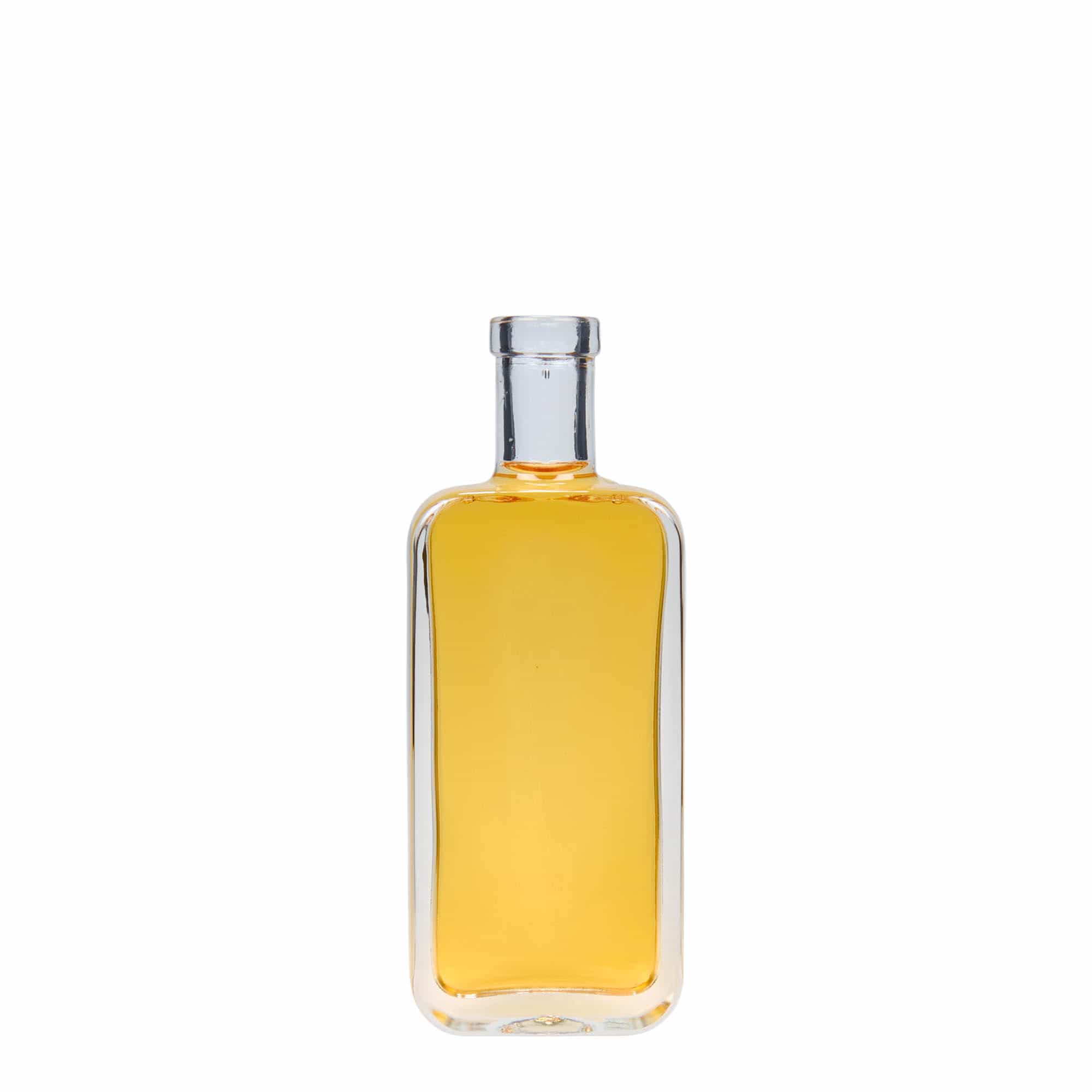 100 ml Glasflasche «Nice», rechteckig, Mündung: Kork