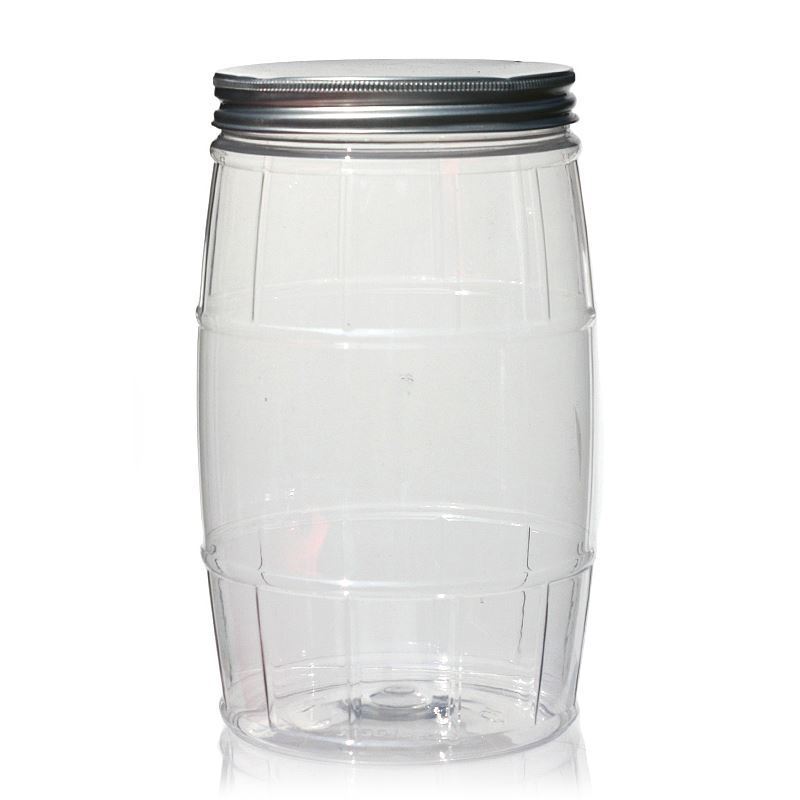 1.500 ml PET-Dose 'Fass', Kunststoff, Mündung: 100/400 1.500 ml PET-Dose 'Fass', Kunststoff, Mündung: 100/400