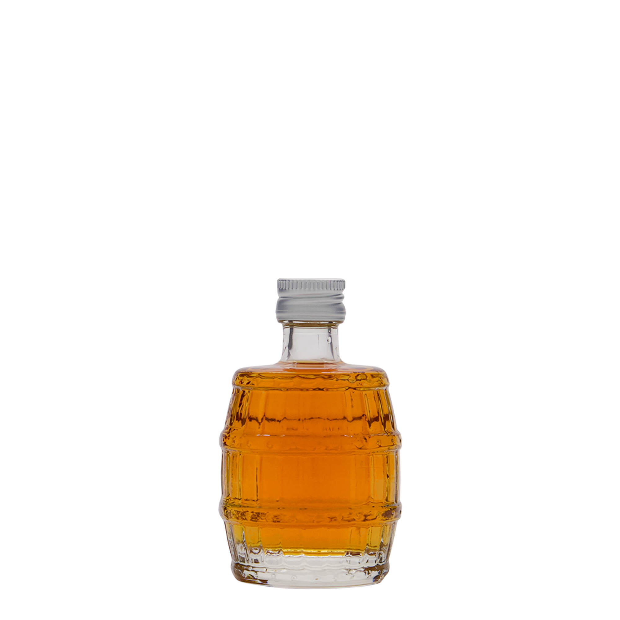50 ml Glasflasche 'Fass', Mündung: PP 18