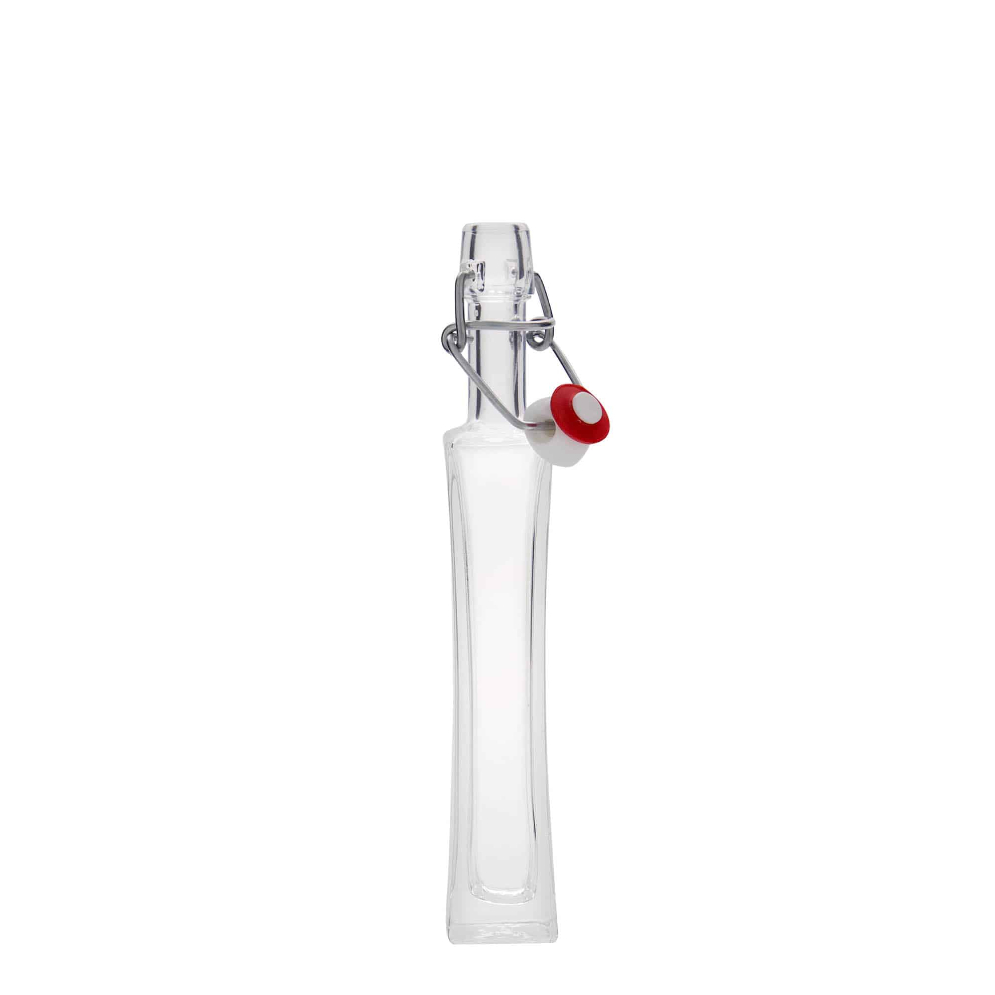40 ml Glasflasche «Koko», quadratisch, Mündung: Bügelverschluss