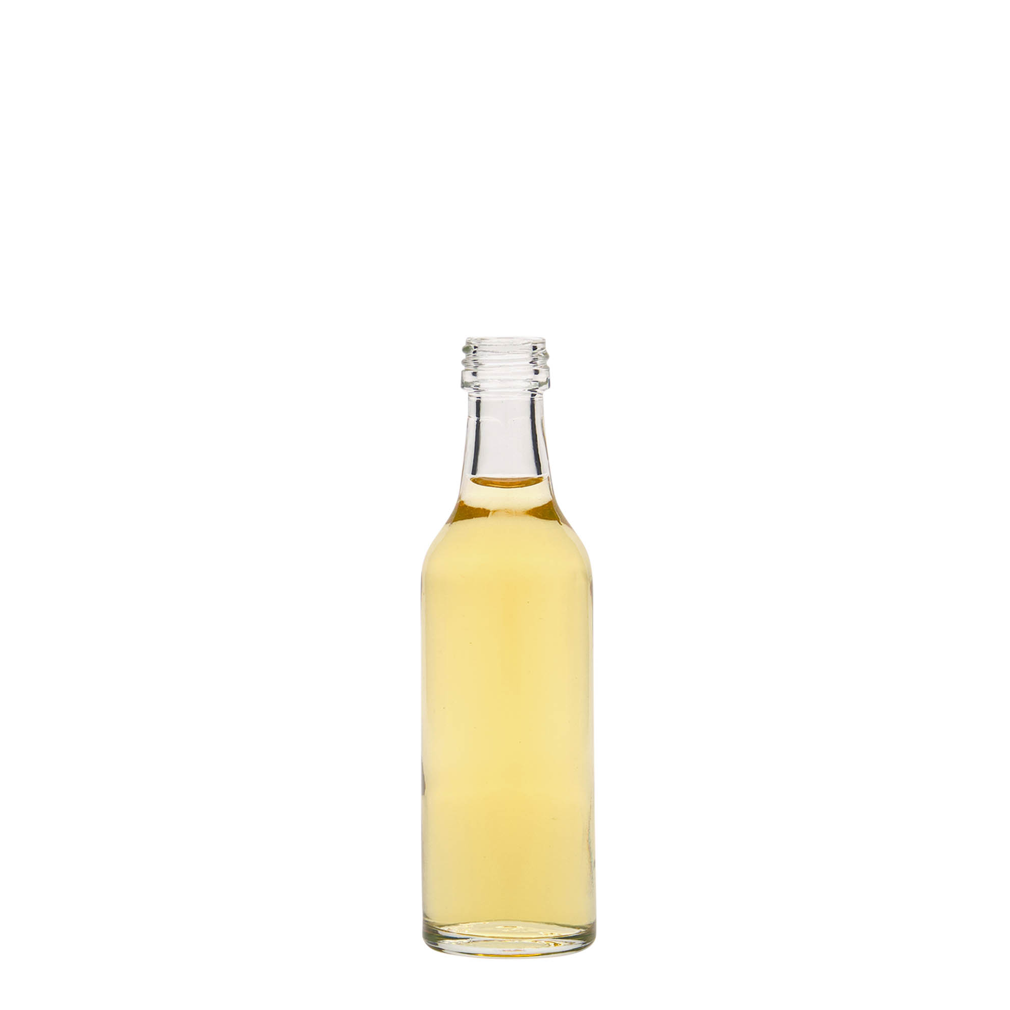 50 ml Glasflasche Geradhals, Mündung: PP 18