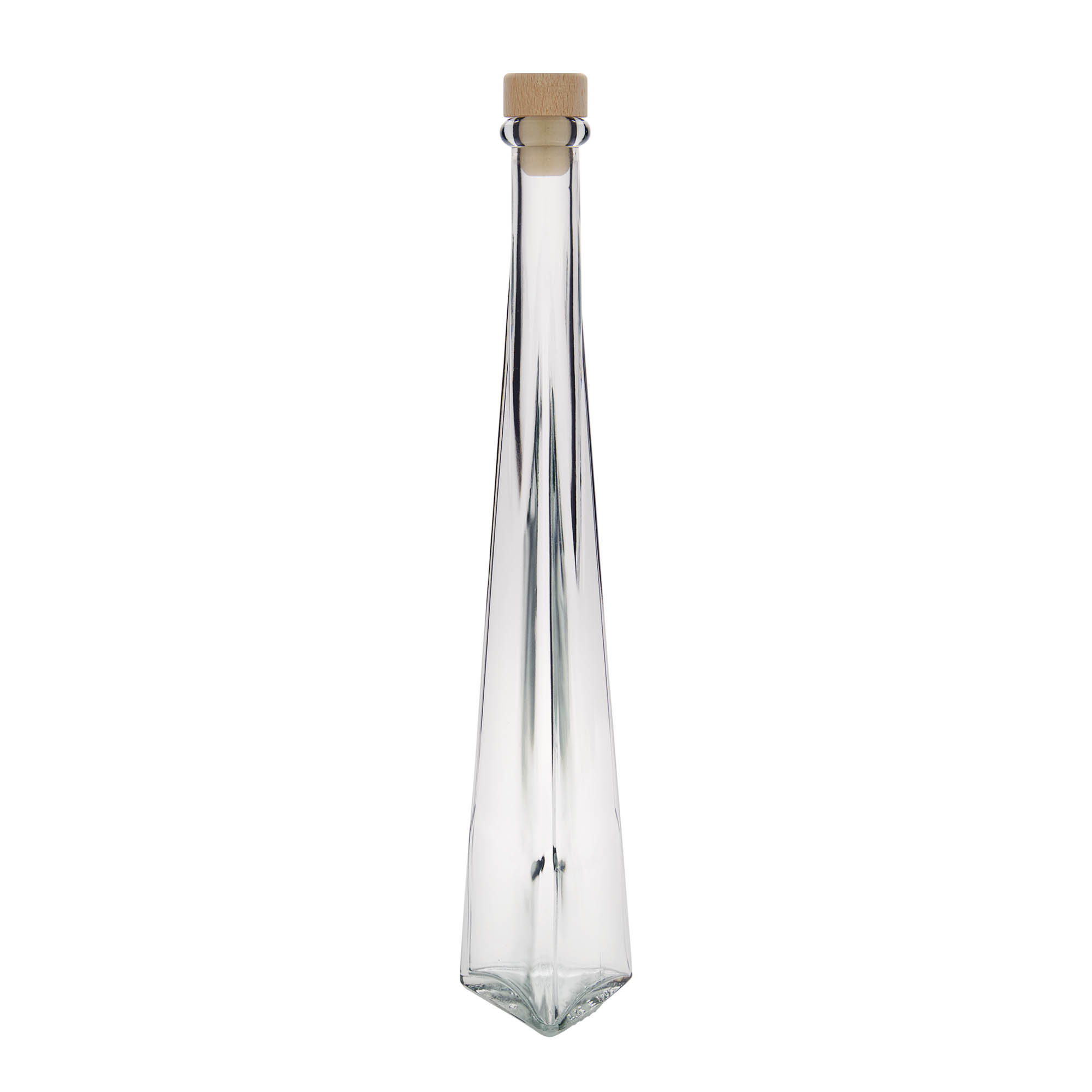 200 ml Glasflasche «Dama Triangolore», dreieckig, Mündung: Kork
