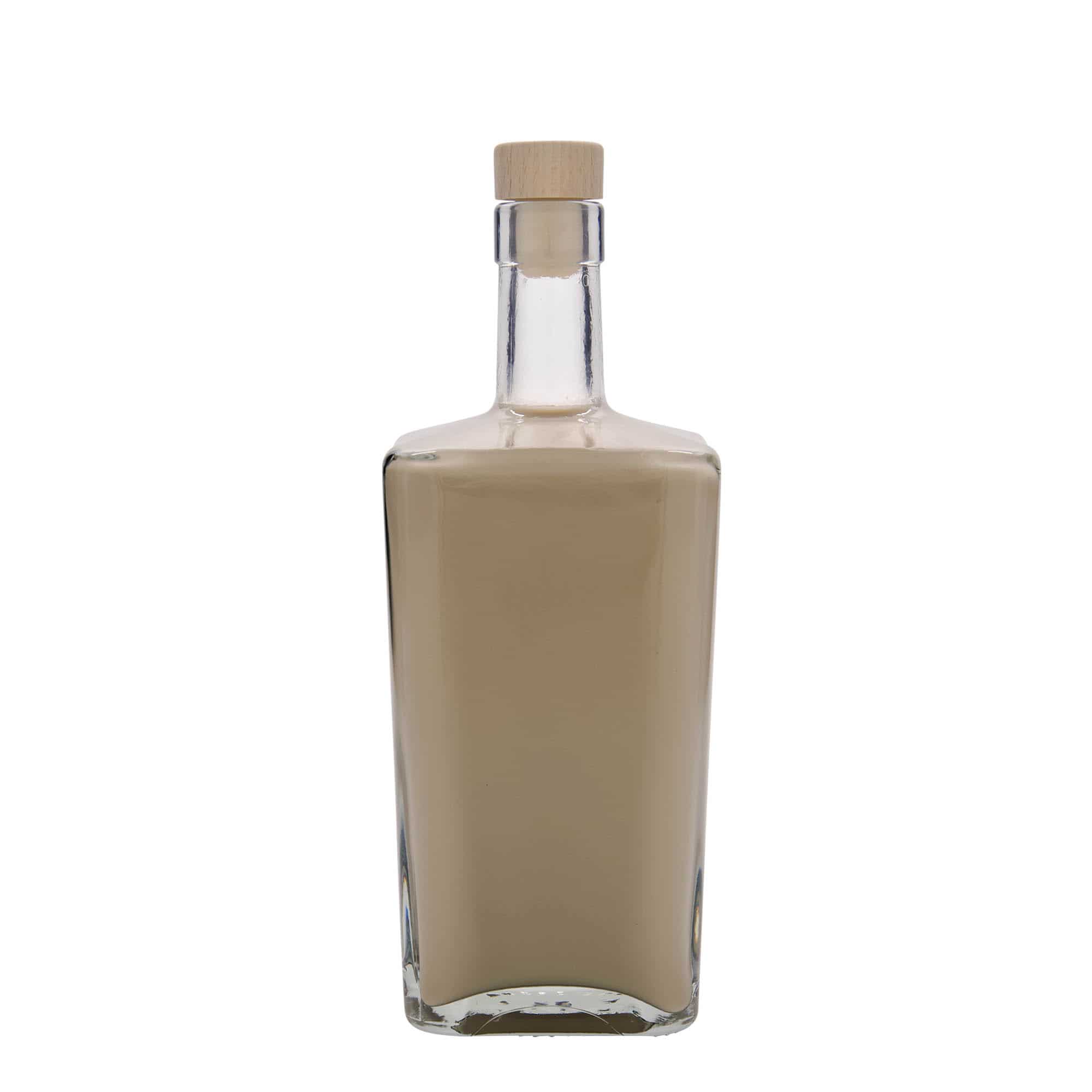 700 ml Glasflasche 'Noel', quadratisch, Mündung: Kork