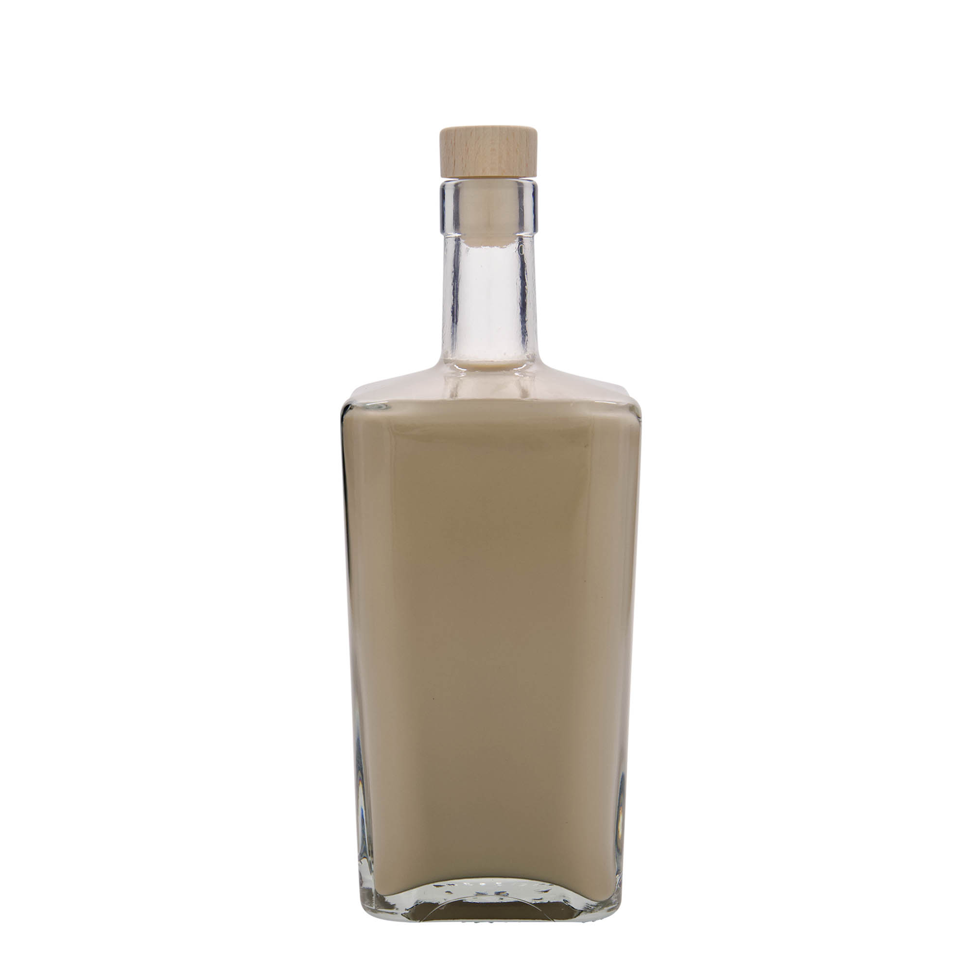 700 ml Glasflasche «Noel», quadratisch, Mündung: Kork