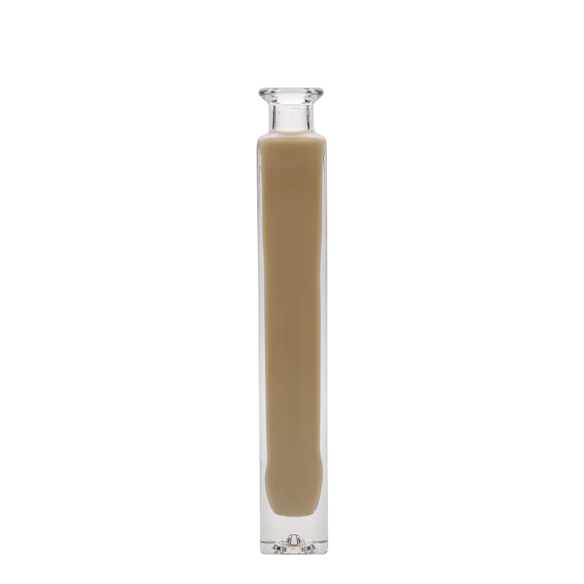 200 ml Glasflasche «Tommy», quadratisch, Mündung: Kork