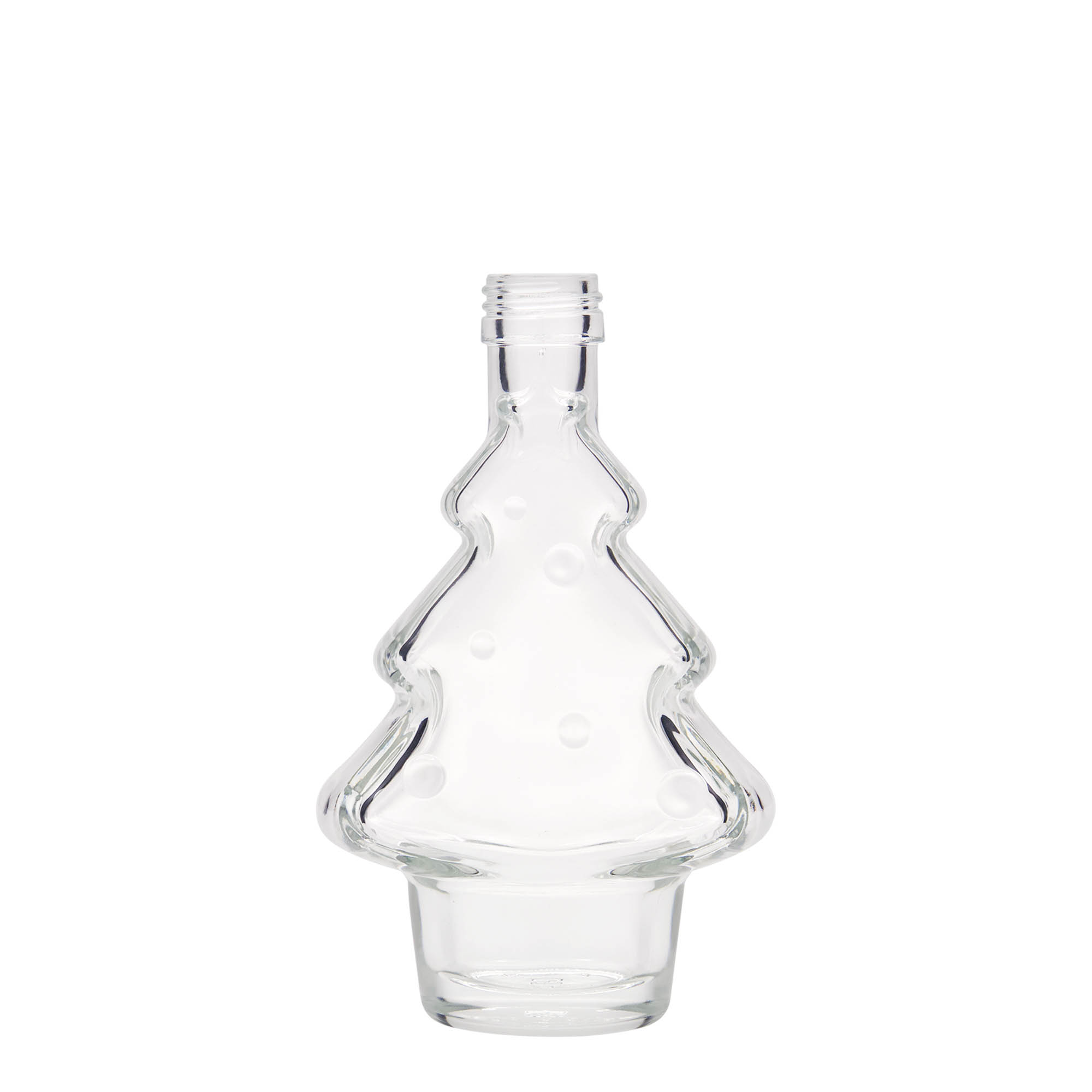 200 ml Glasflasche 'Tannenbaum', Mündung: PP 28 200 ml Glasflasche 'Tannenbaum', Mündung: PP 28