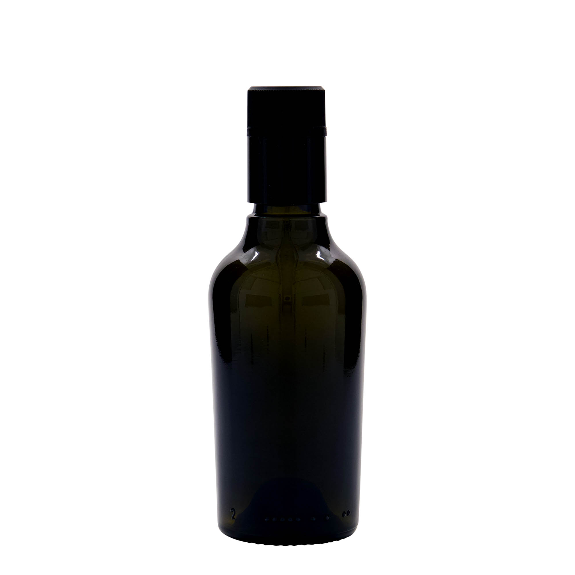 250 ml Essig-/Ölflasche «Oleum», Glas, antikgrün, Mündung: DOP