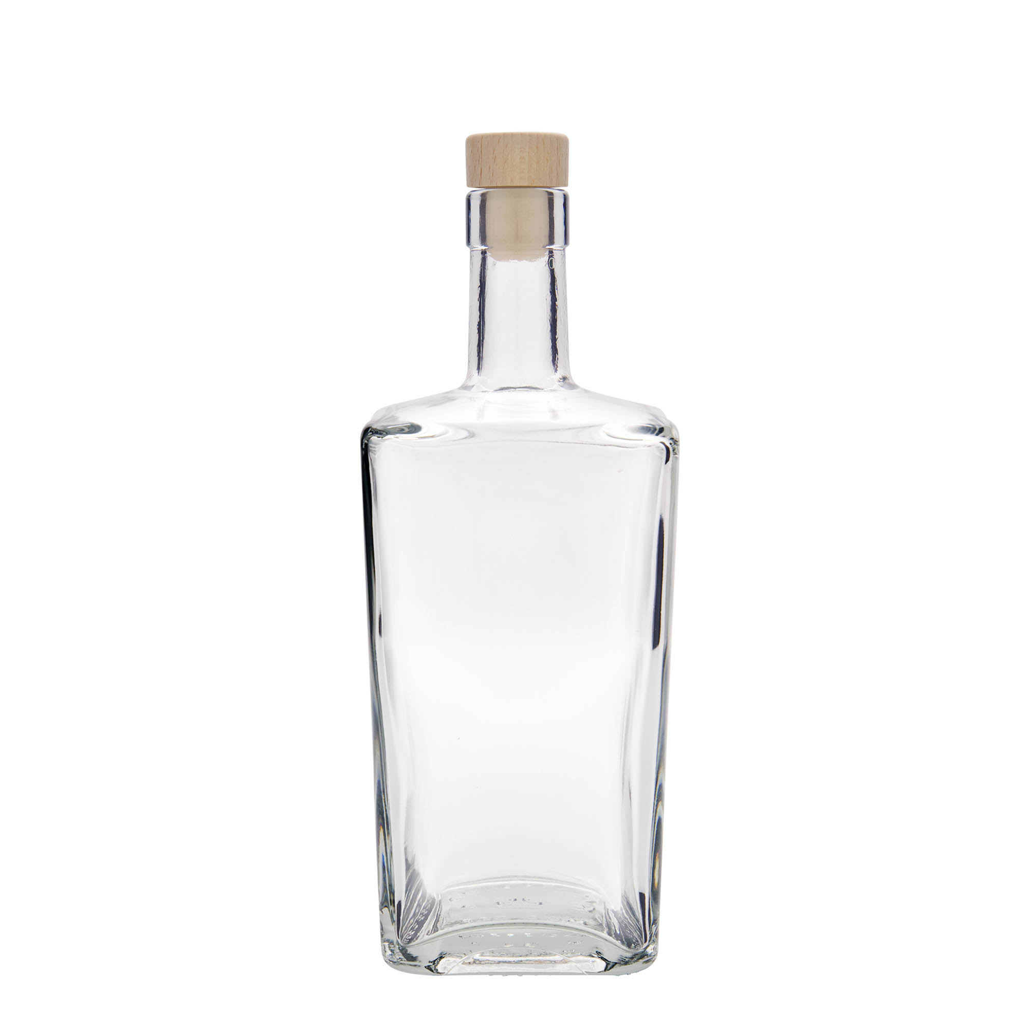 700 ml Glasflasche «Noel», quadratisch, Mündung: Kork