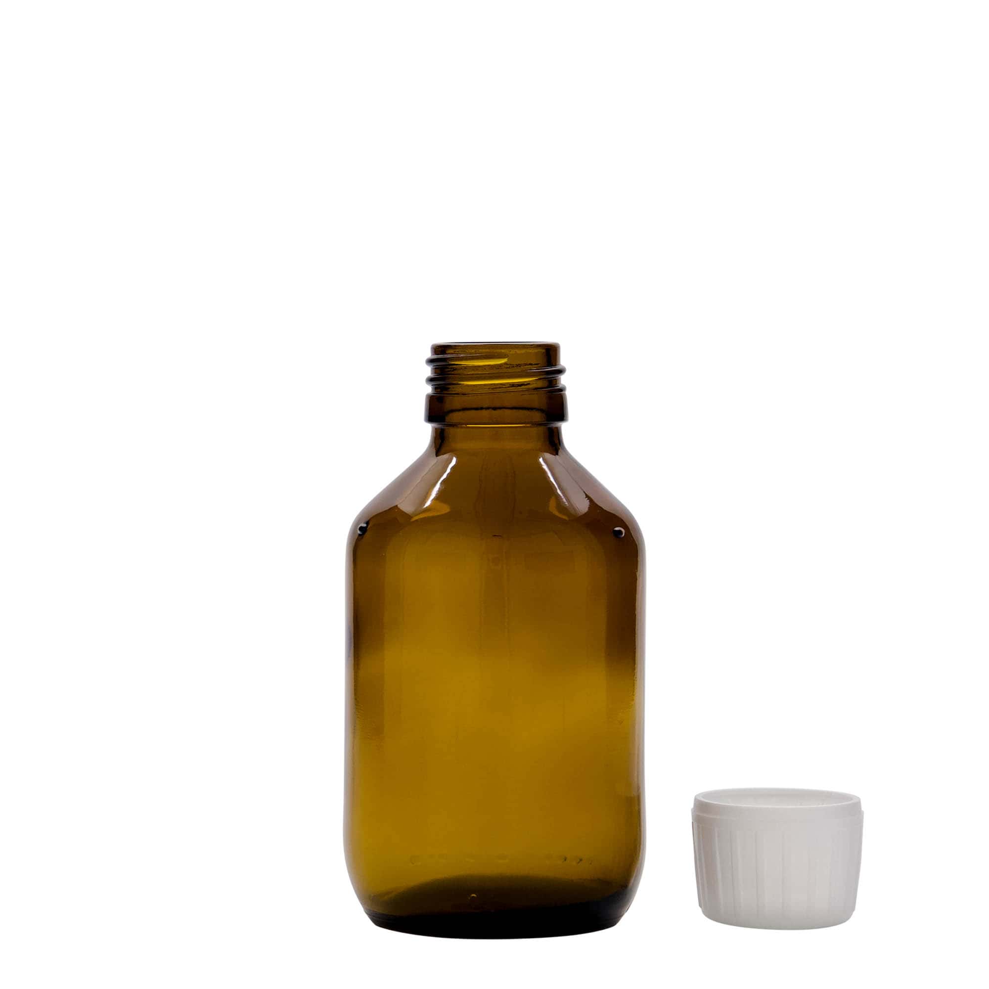 150 ml Medizinflasche, braun, Glas, Mündung: PP 28