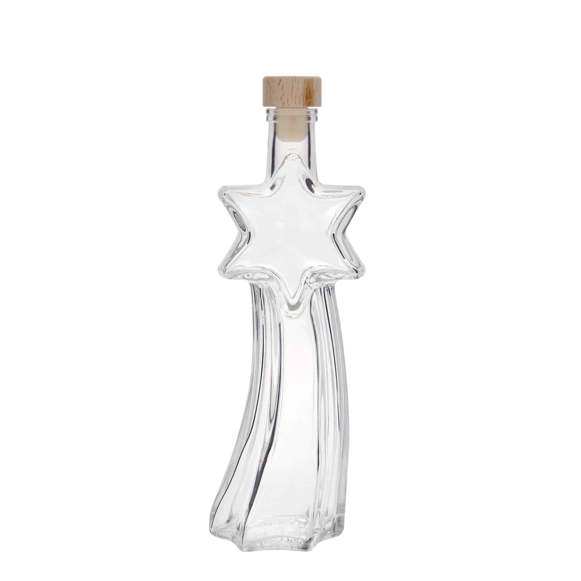 200 ml Glasflasche «Sternschnuppe», Mündung: Kork